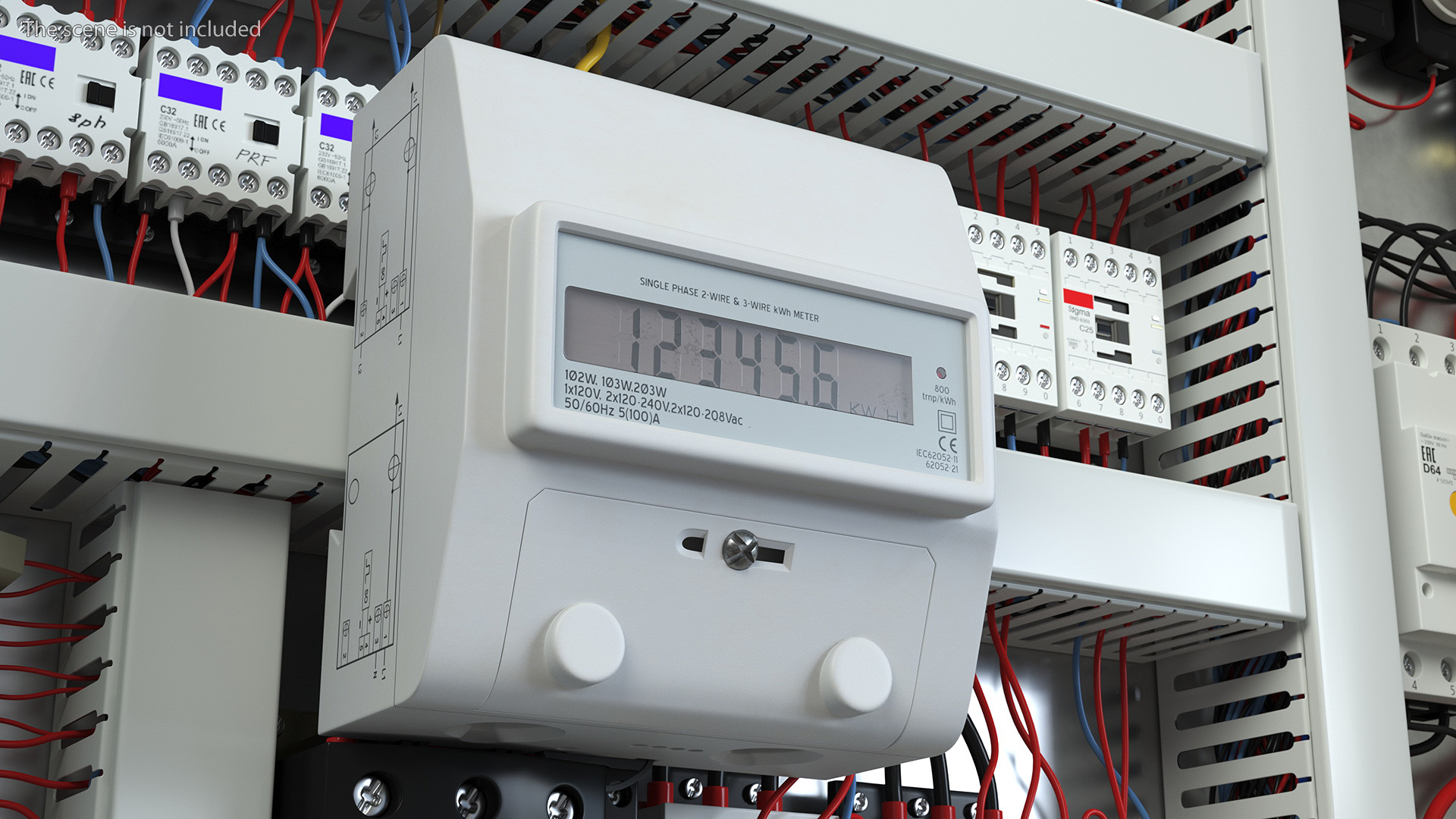 3D model Electromechanical Electricity Meter