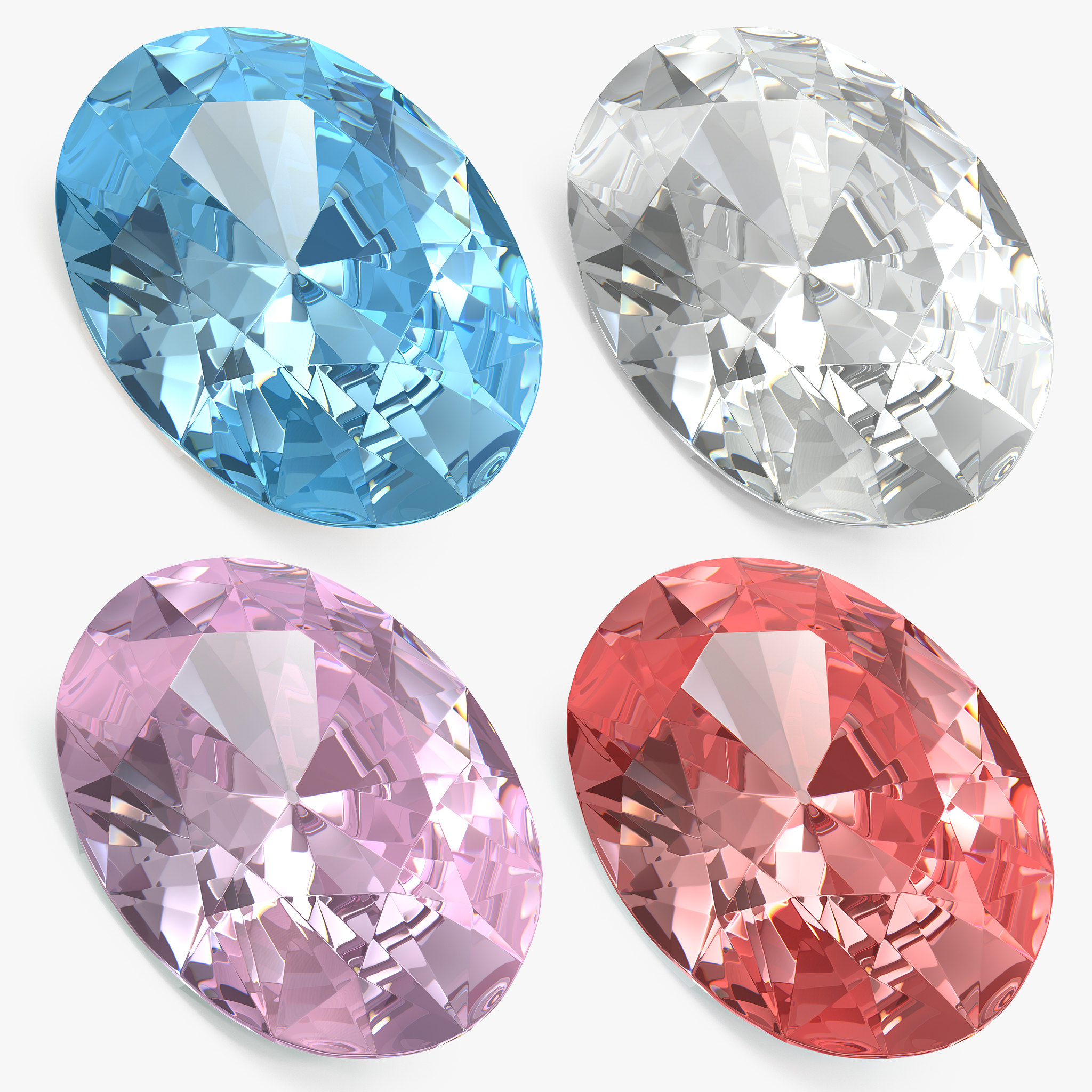 Oval Cut Diamonds Set, view 5