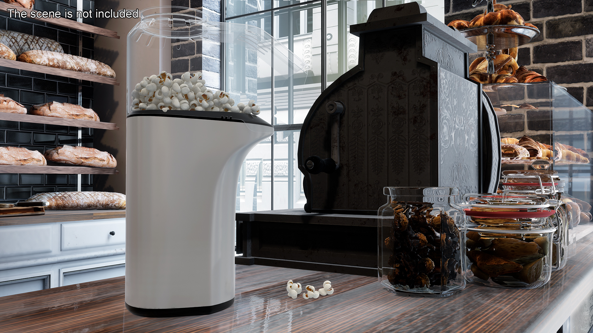 3D Home Popcorn Popper Maker Dash White