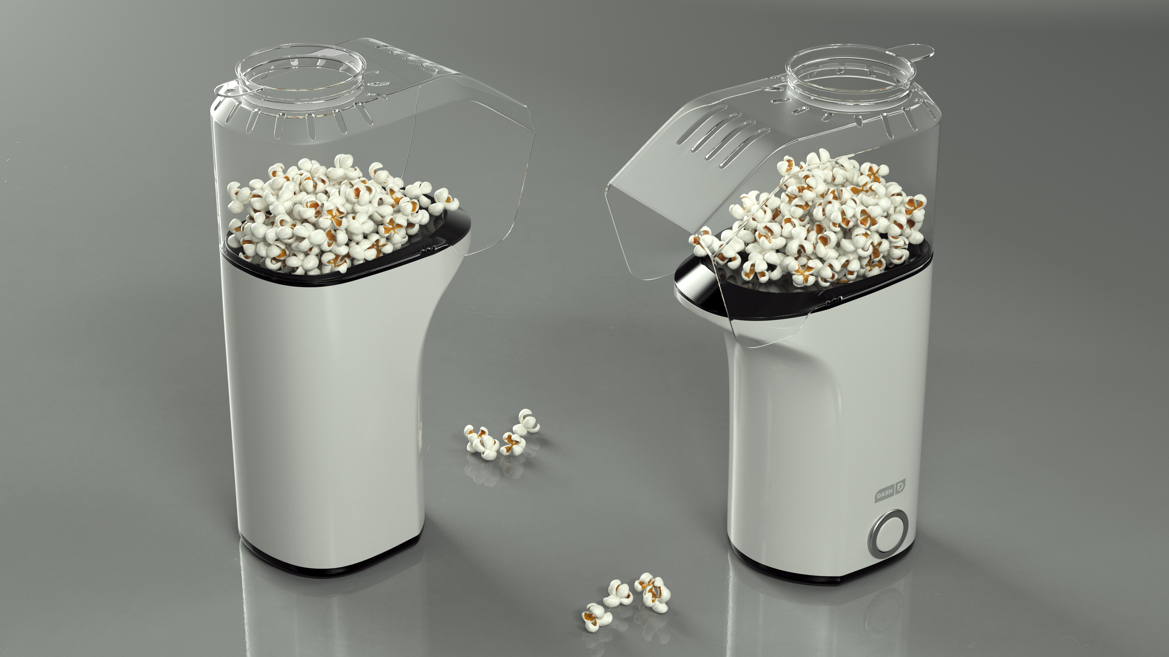 3D Home Popcorn Popper Maker Dash White