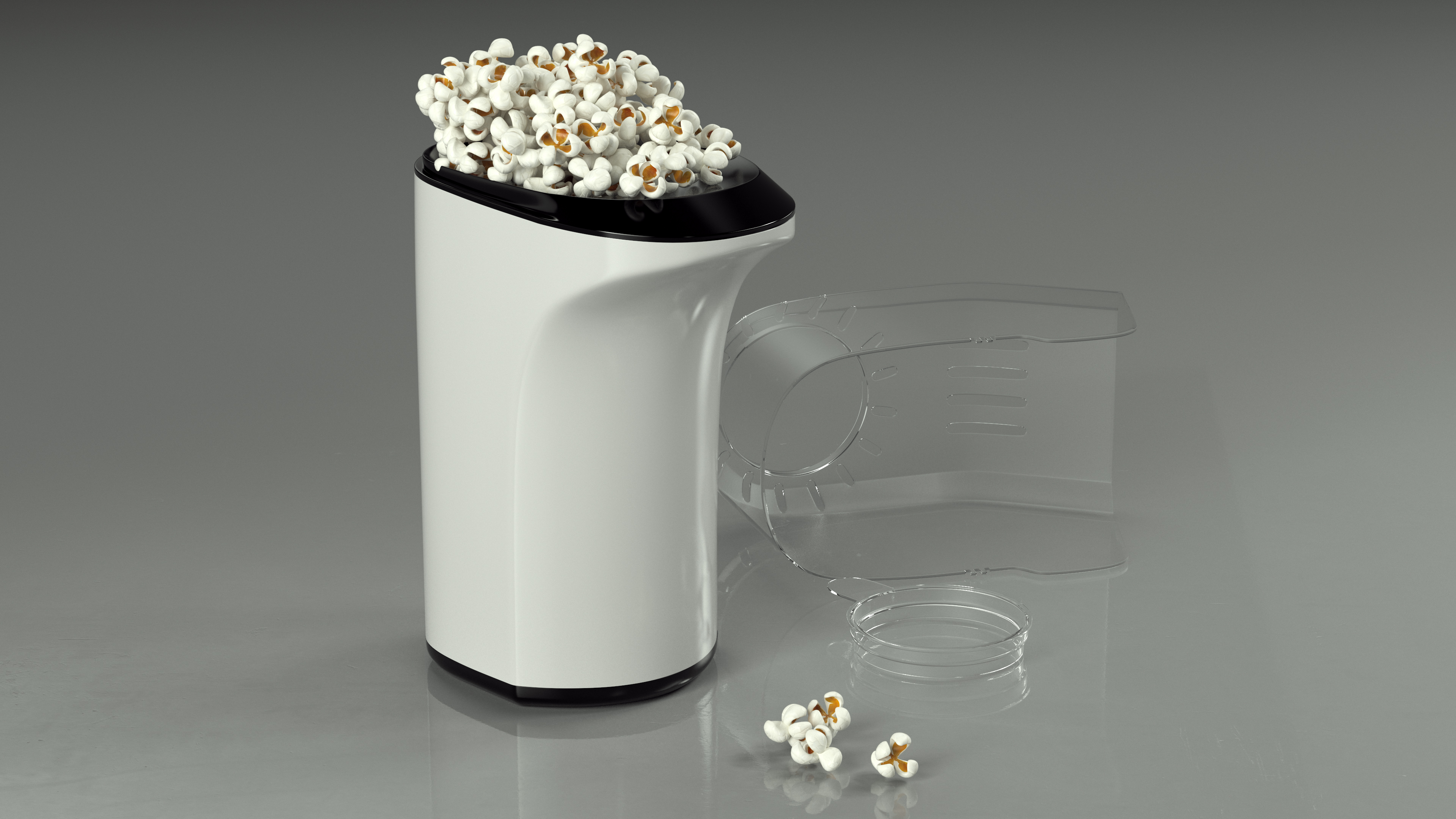 3D Home Popcorn Popper Maker Dash White