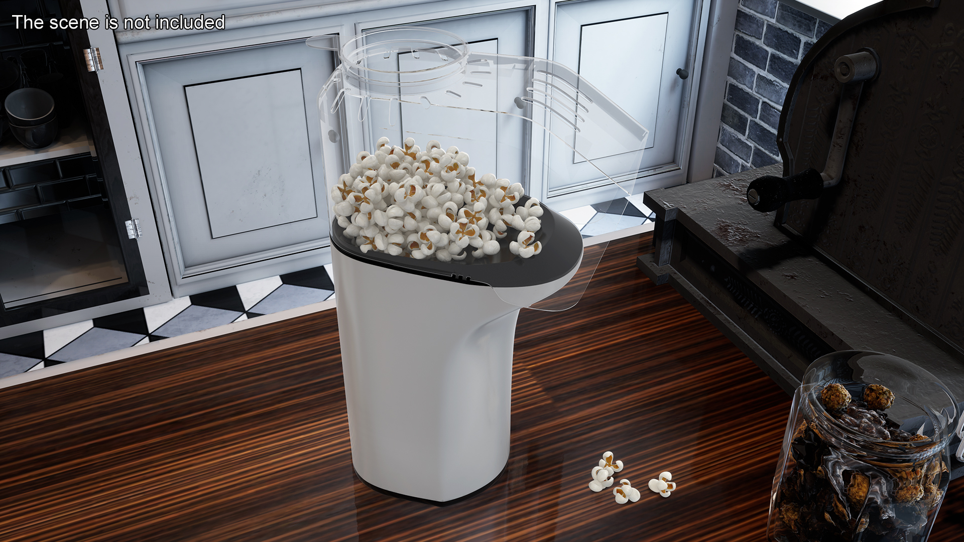 3D Home Popcorn Popper Maker Dash White