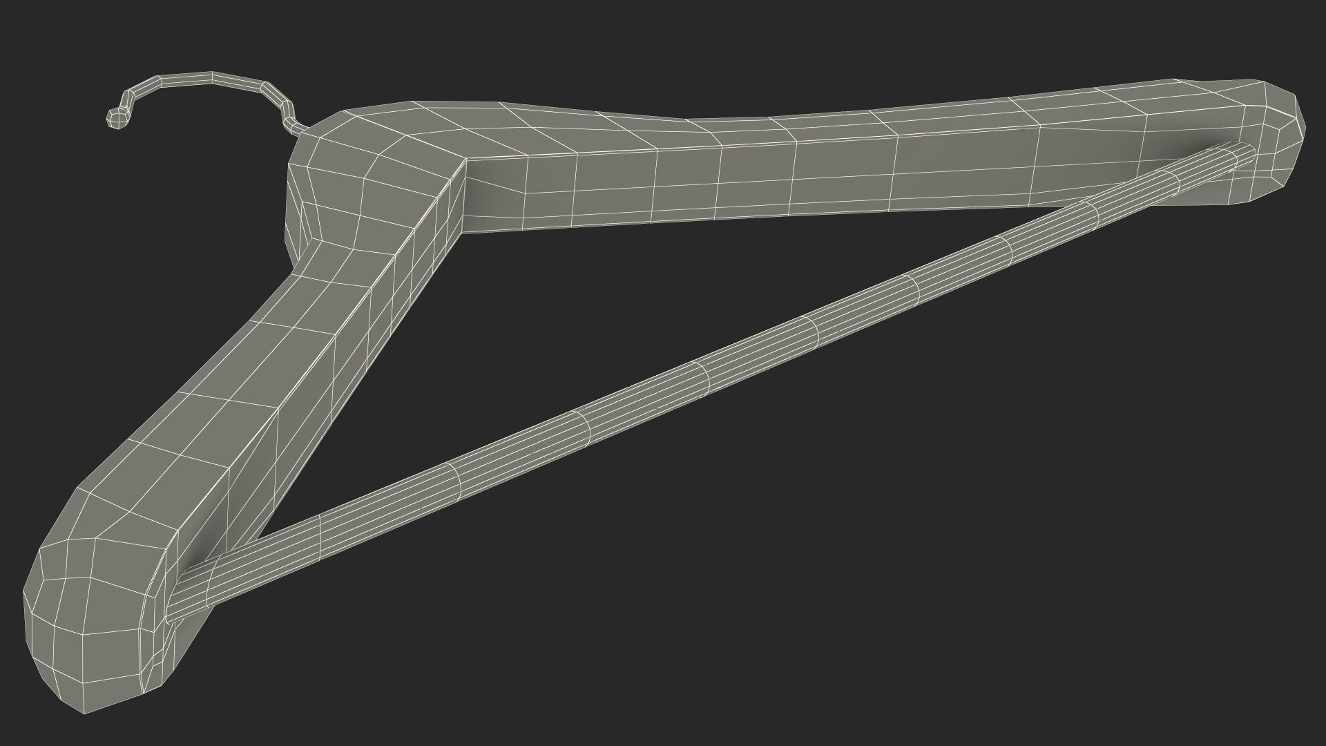 3D Wooden Coat Hanger model