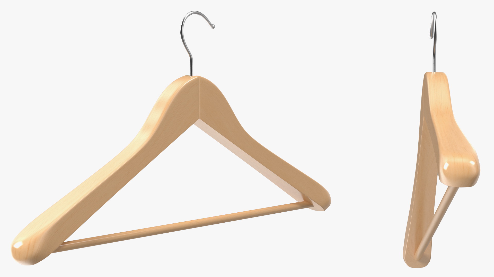 3D Wooden Coat Hanger model