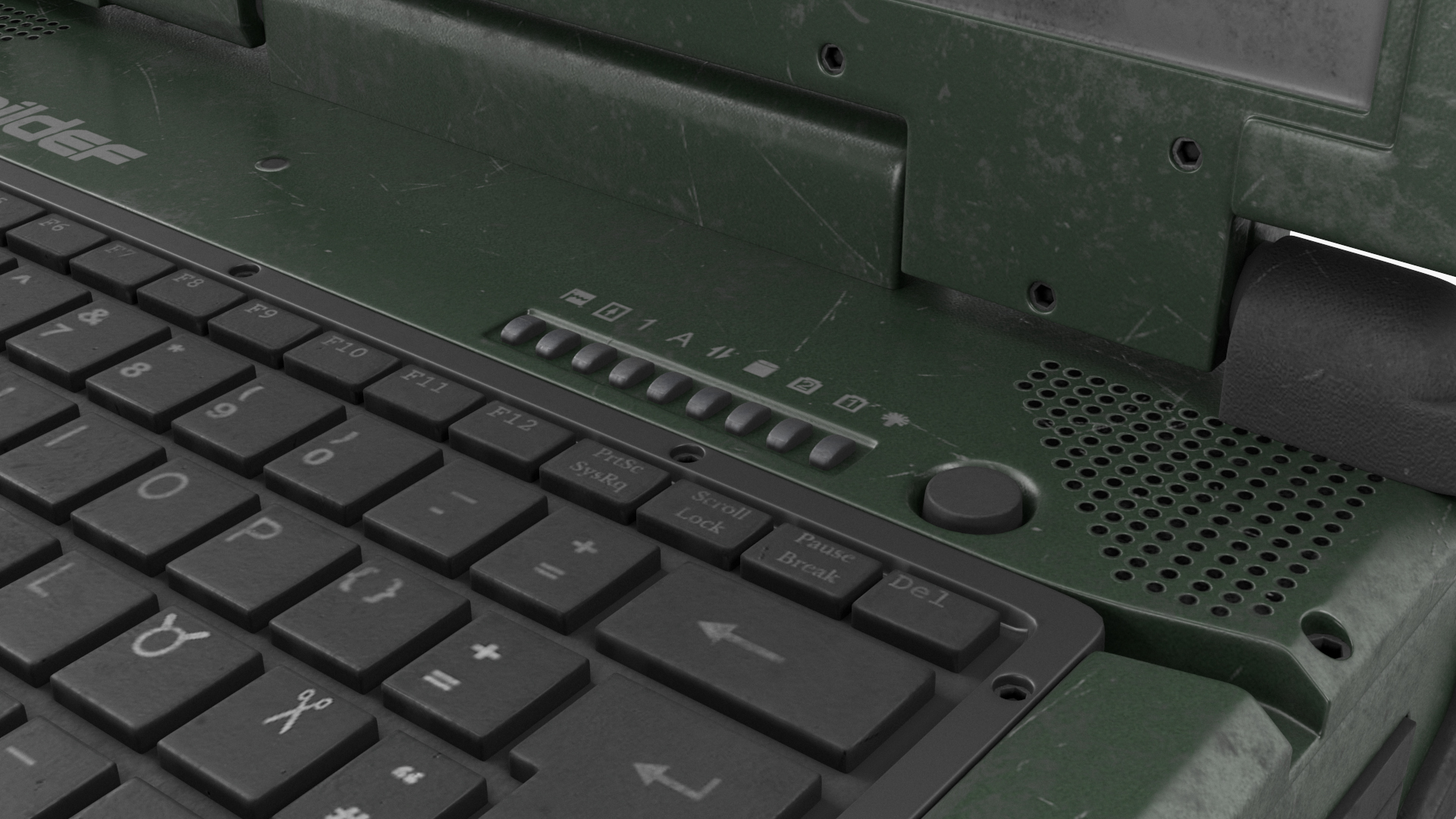 3D Rocky RK12 Army Laptop Old
