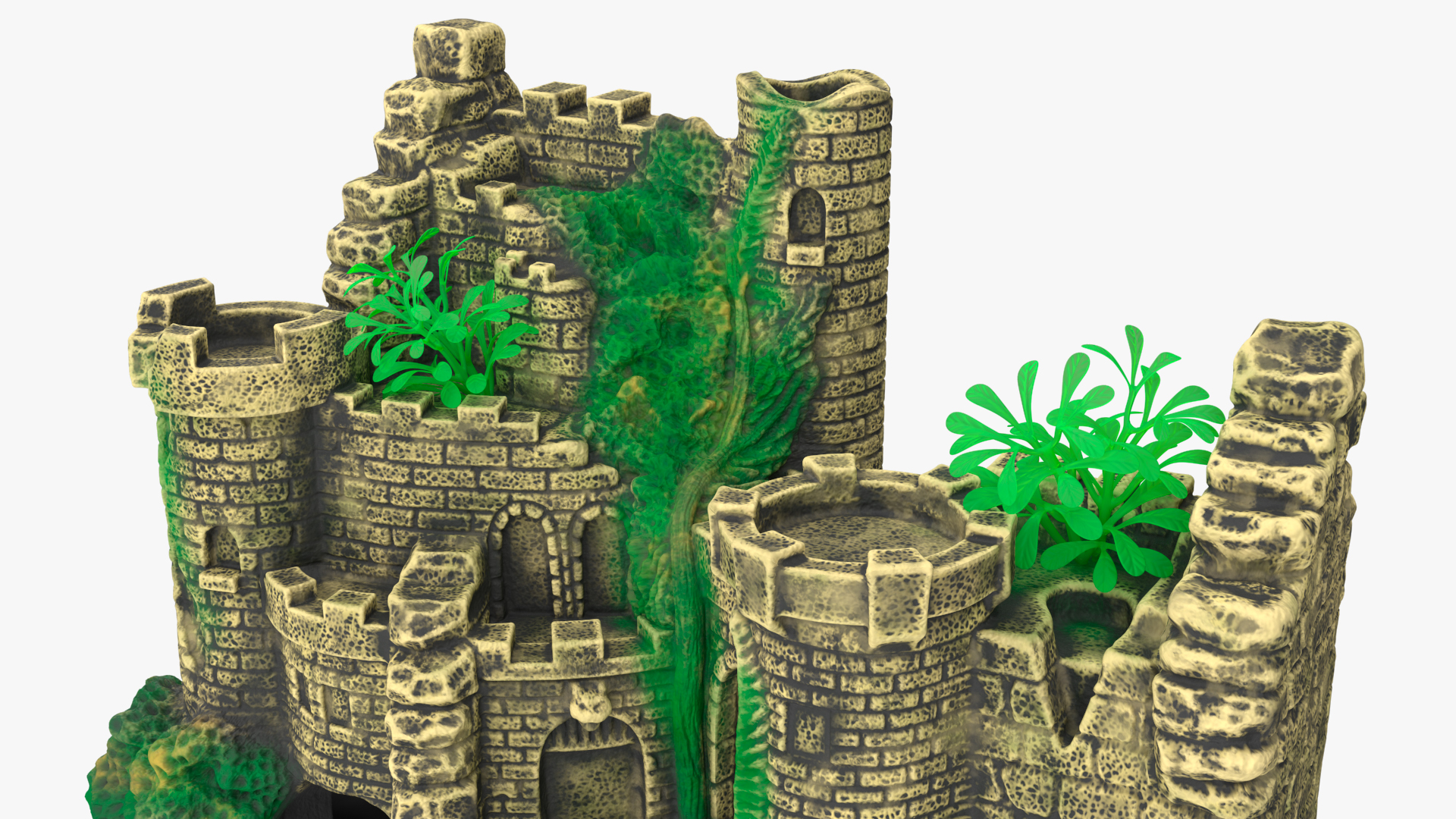 3D model Aquarium Object Castle Ruin Hideout