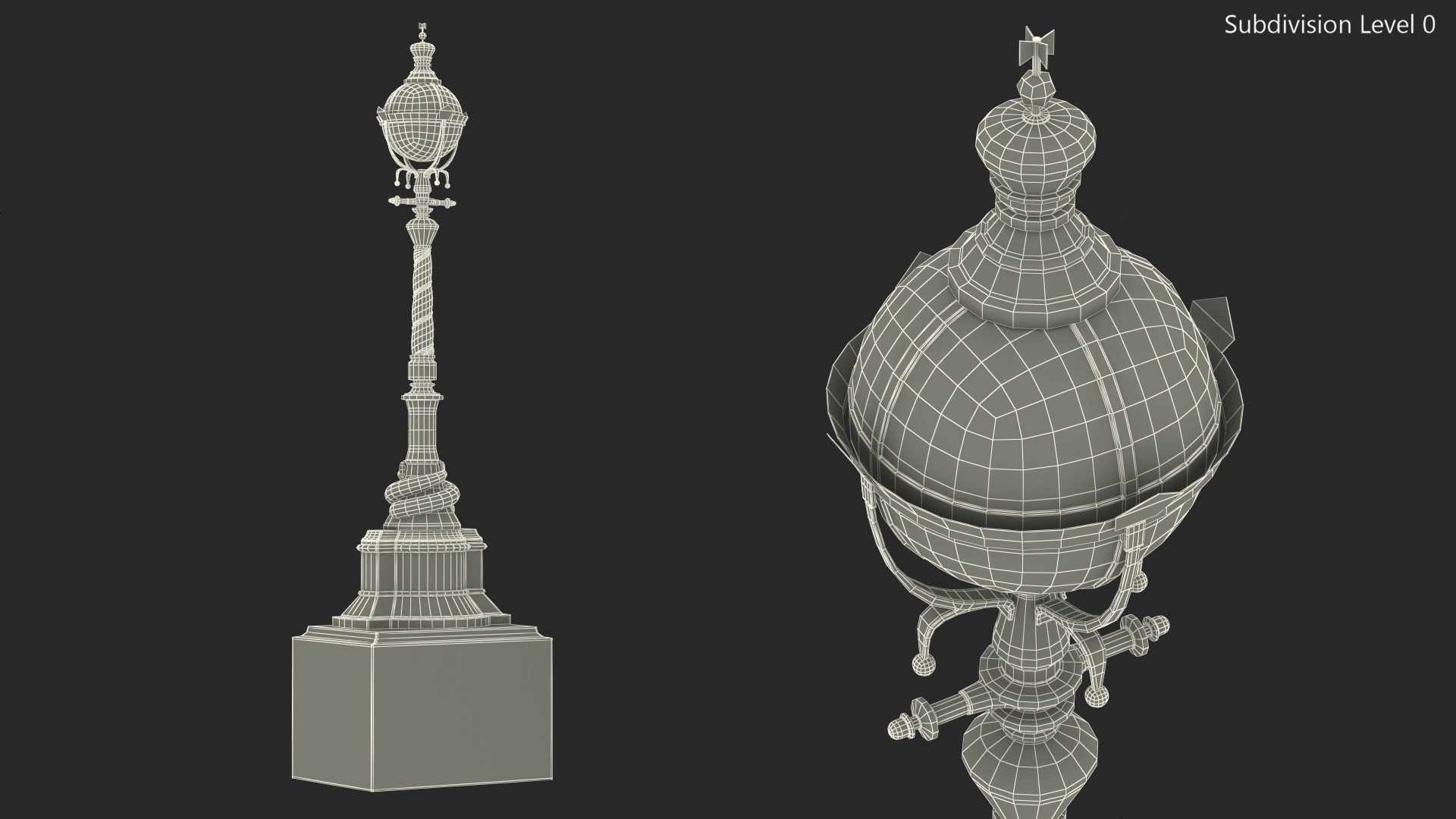 3D Outdoor Decorative Street Lantern model