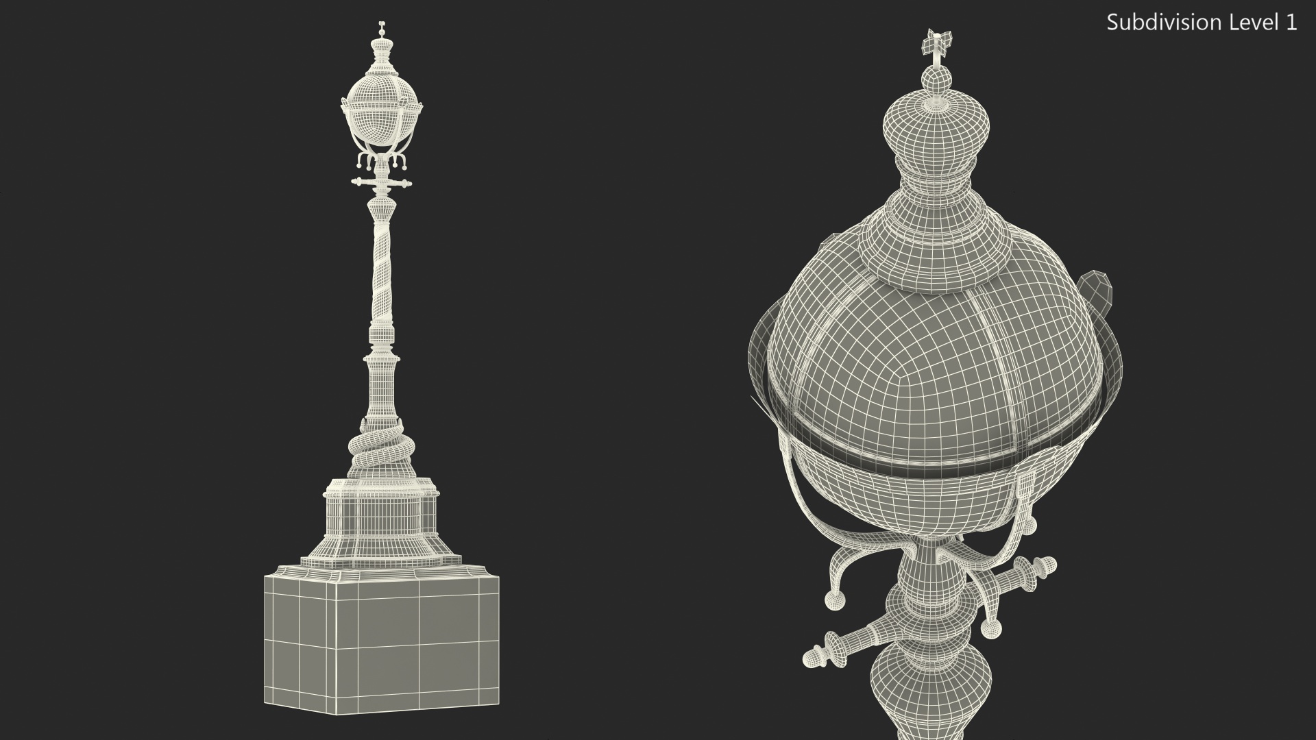 3D Outdoor Decorative Street Lantern model