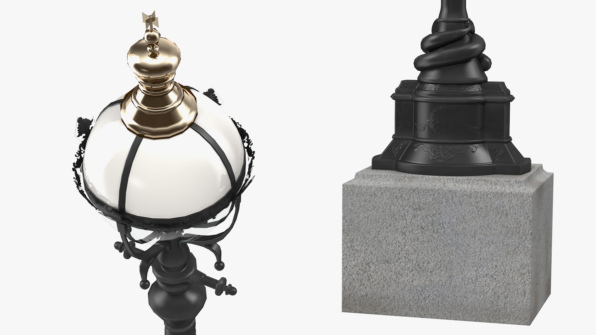 3D Outdoor Decorative Street Lantern model