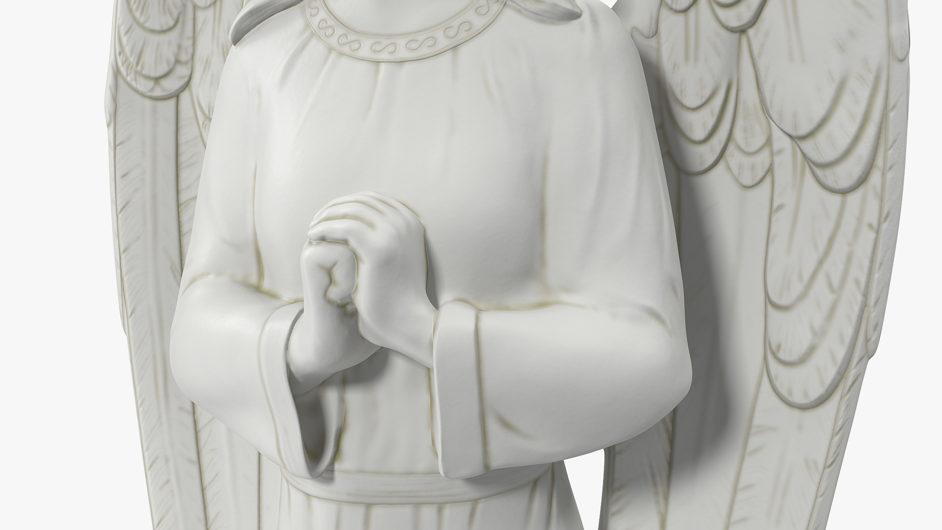 3D model Standing Praying Angel Outdoor Decorative Garden Statue