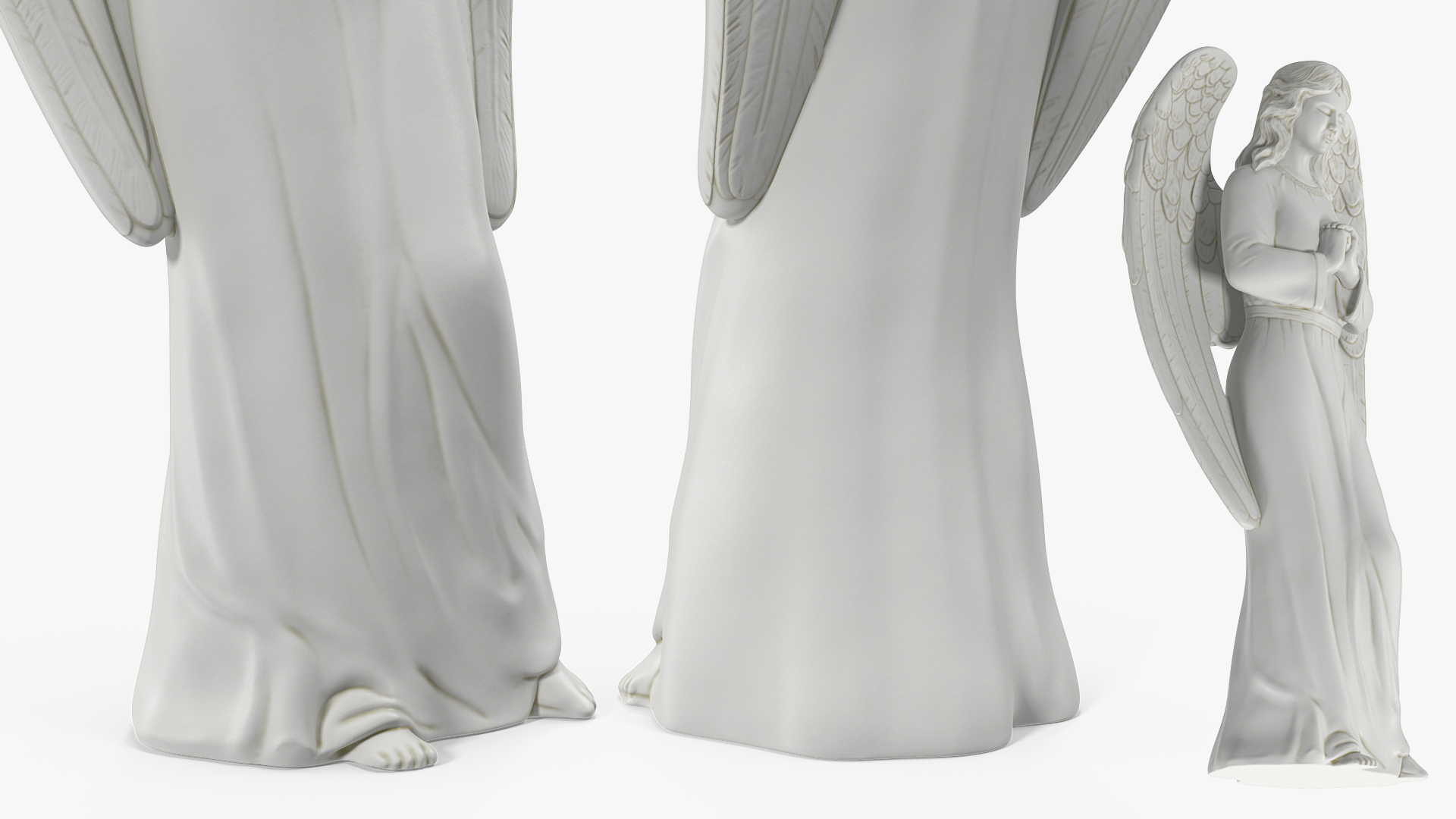 3D model Standing Praying Angel Outdoor Decorative Garden Statue