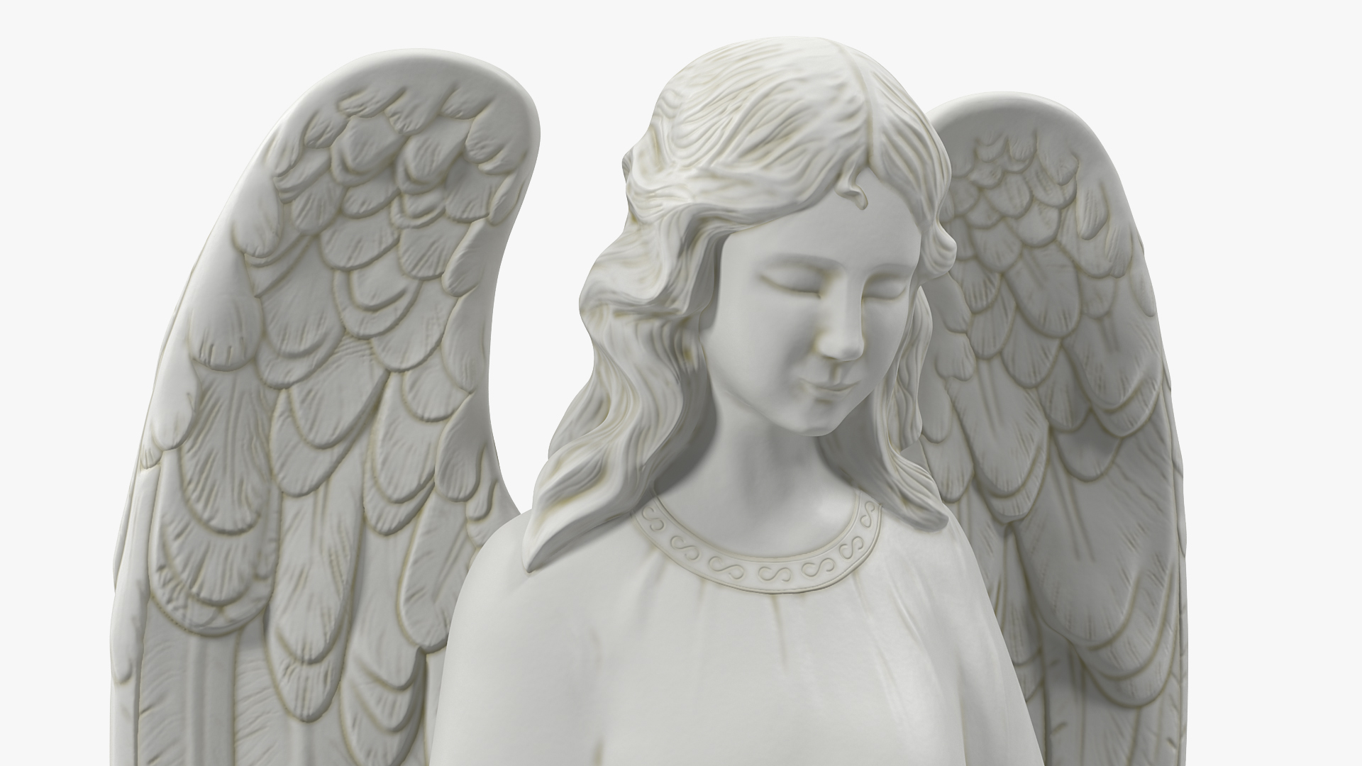 3D model Standing Praying Angel Outdoor Decorative Garden Statue