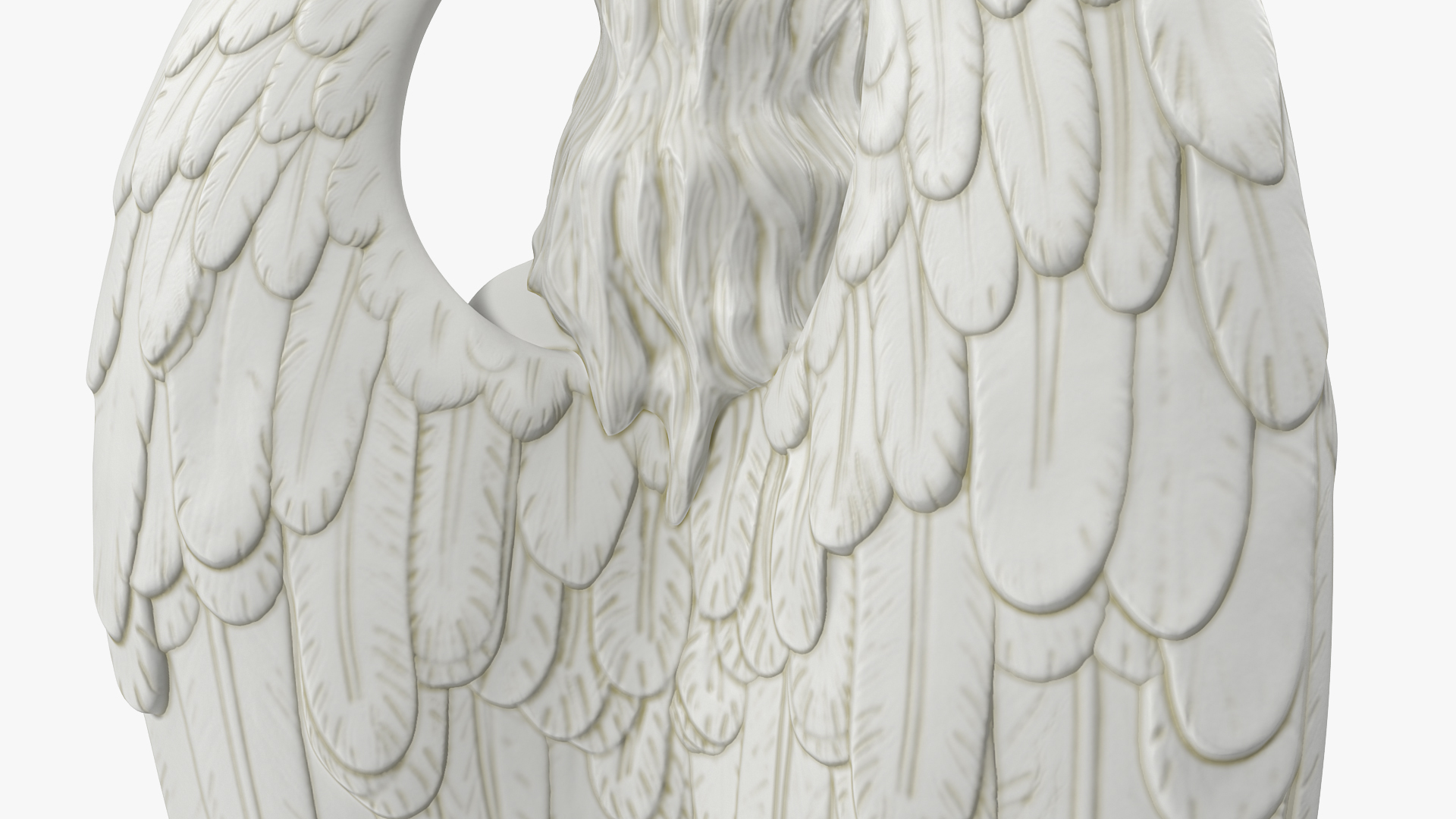 3D model Standing Praying Angel Outdoor Decorative Garden Statue