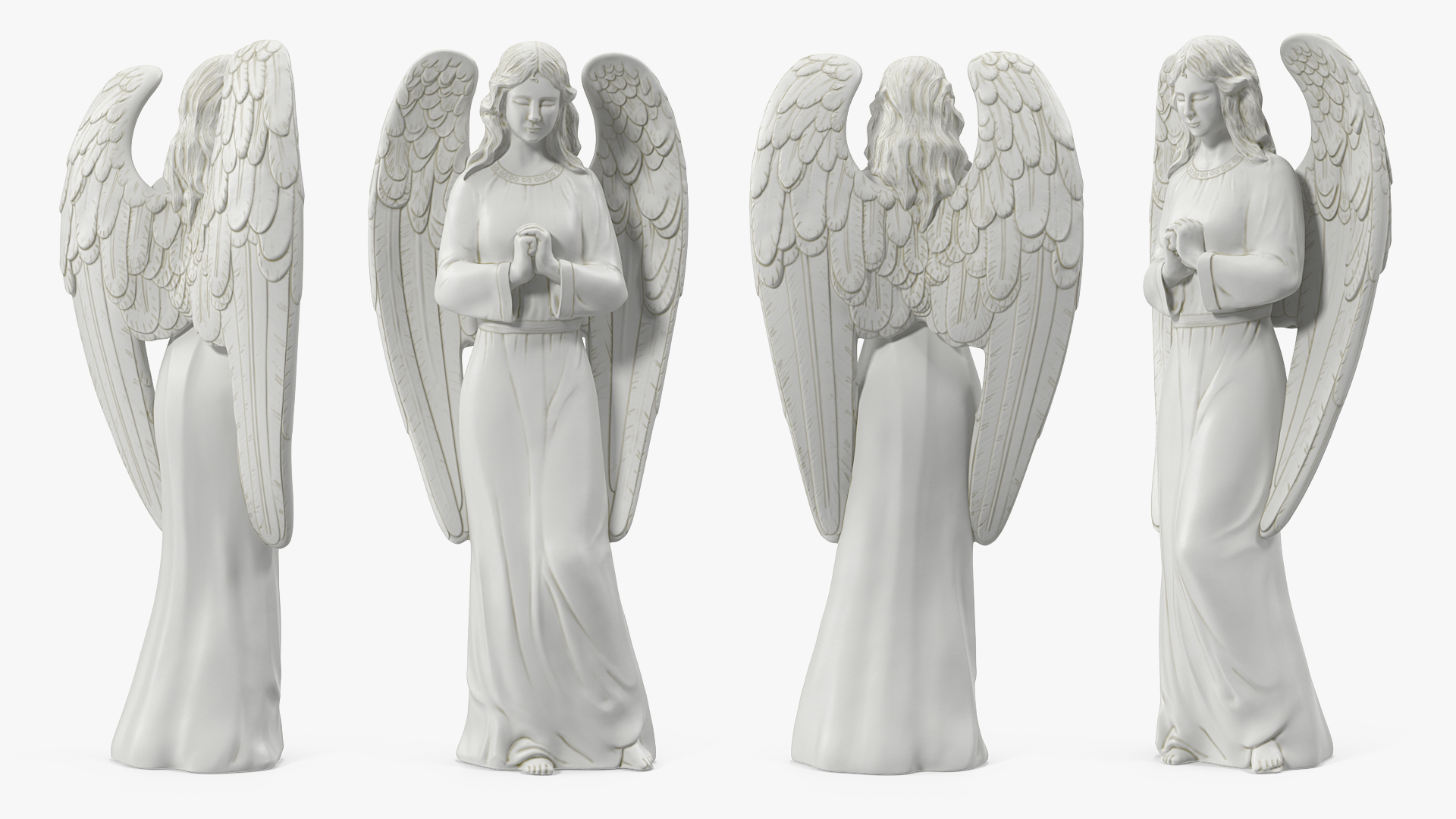 3D model Standing Praying Angel Outdoor Decorative Garden Statue