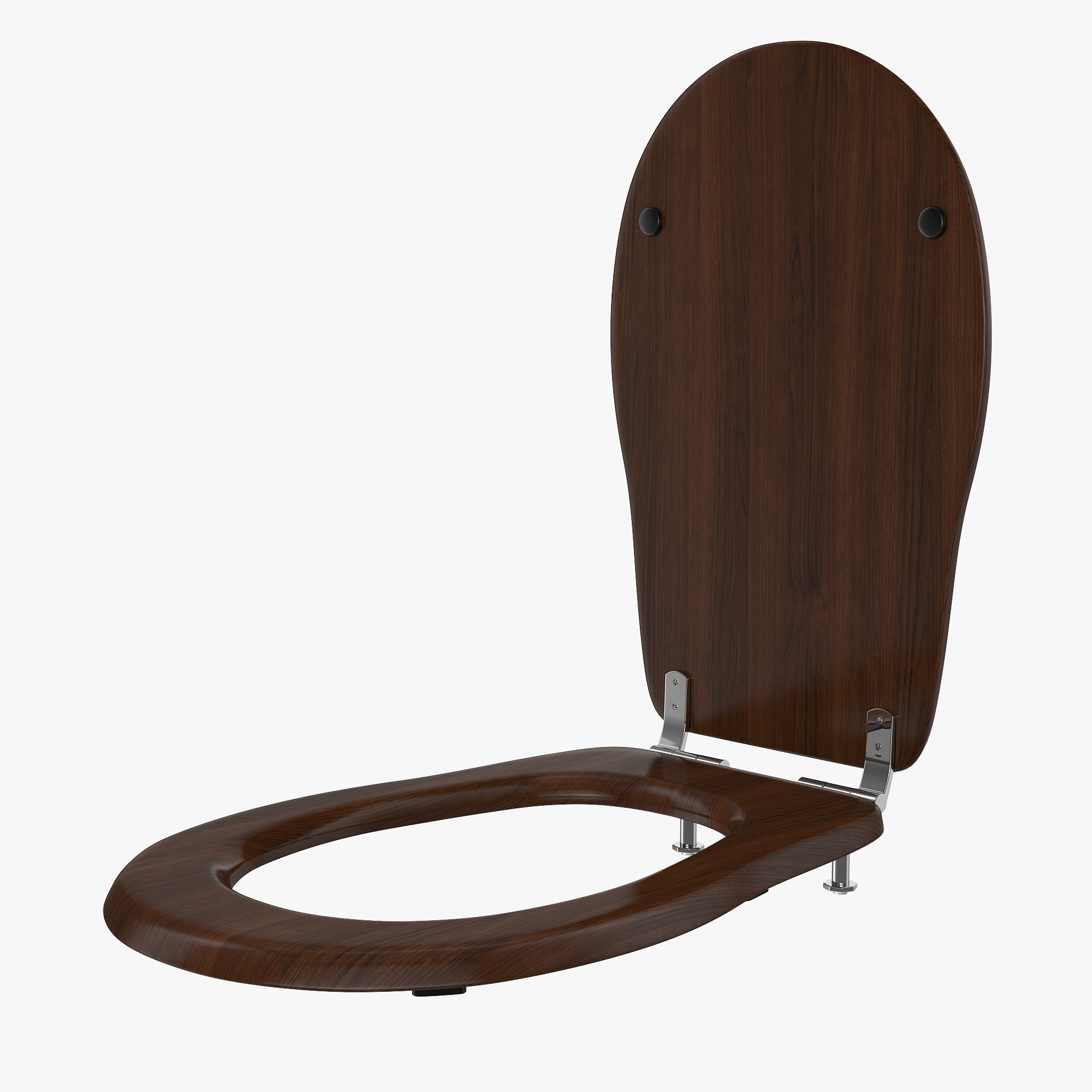 Old Style Wooden Toilet Seat 3D Model