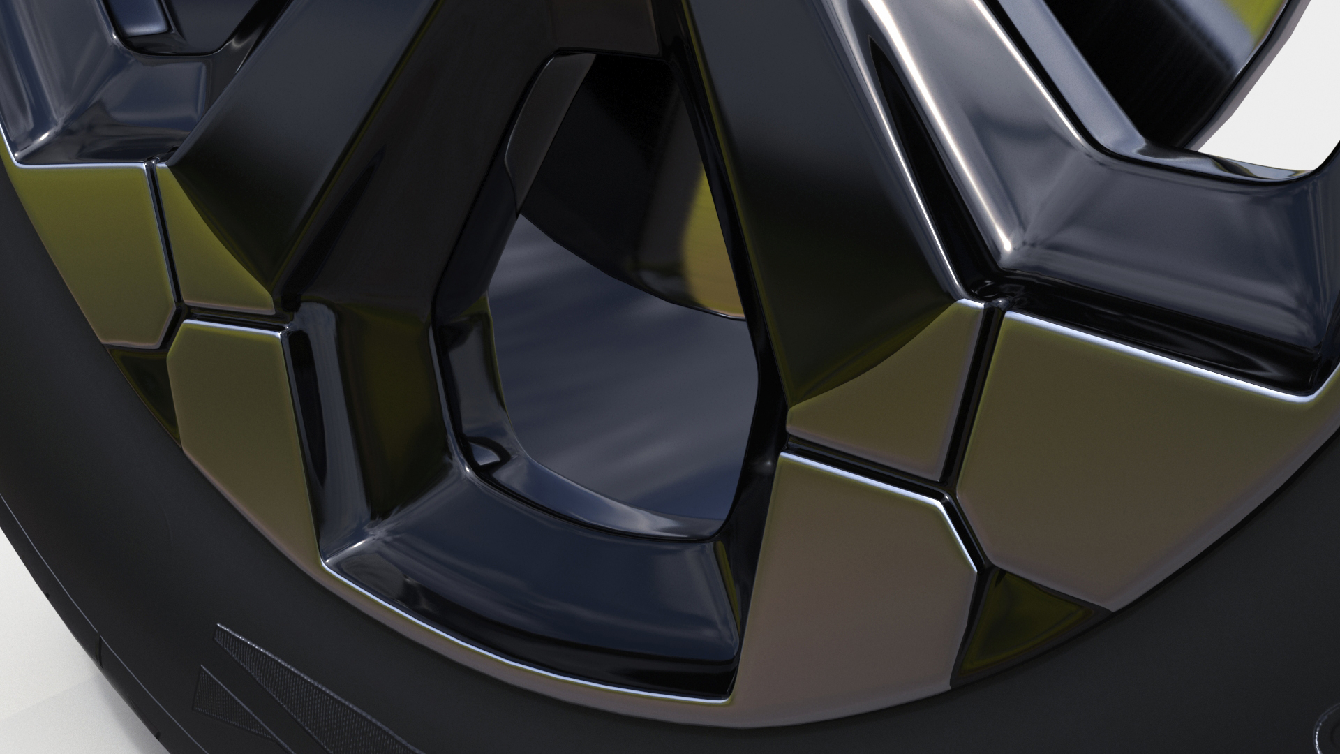 3D model Car Alloy Wheel with Tire