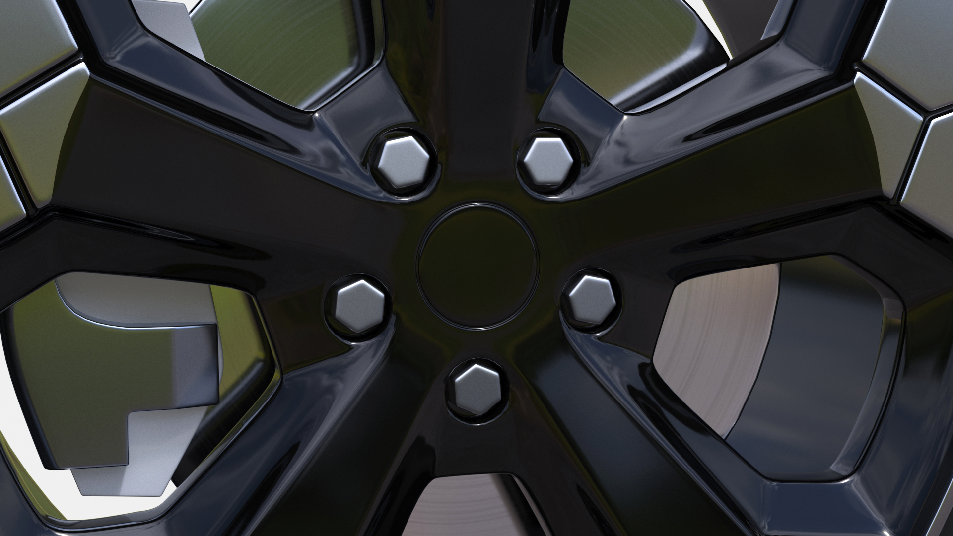 3D model Car Alloy Wheel with Tire