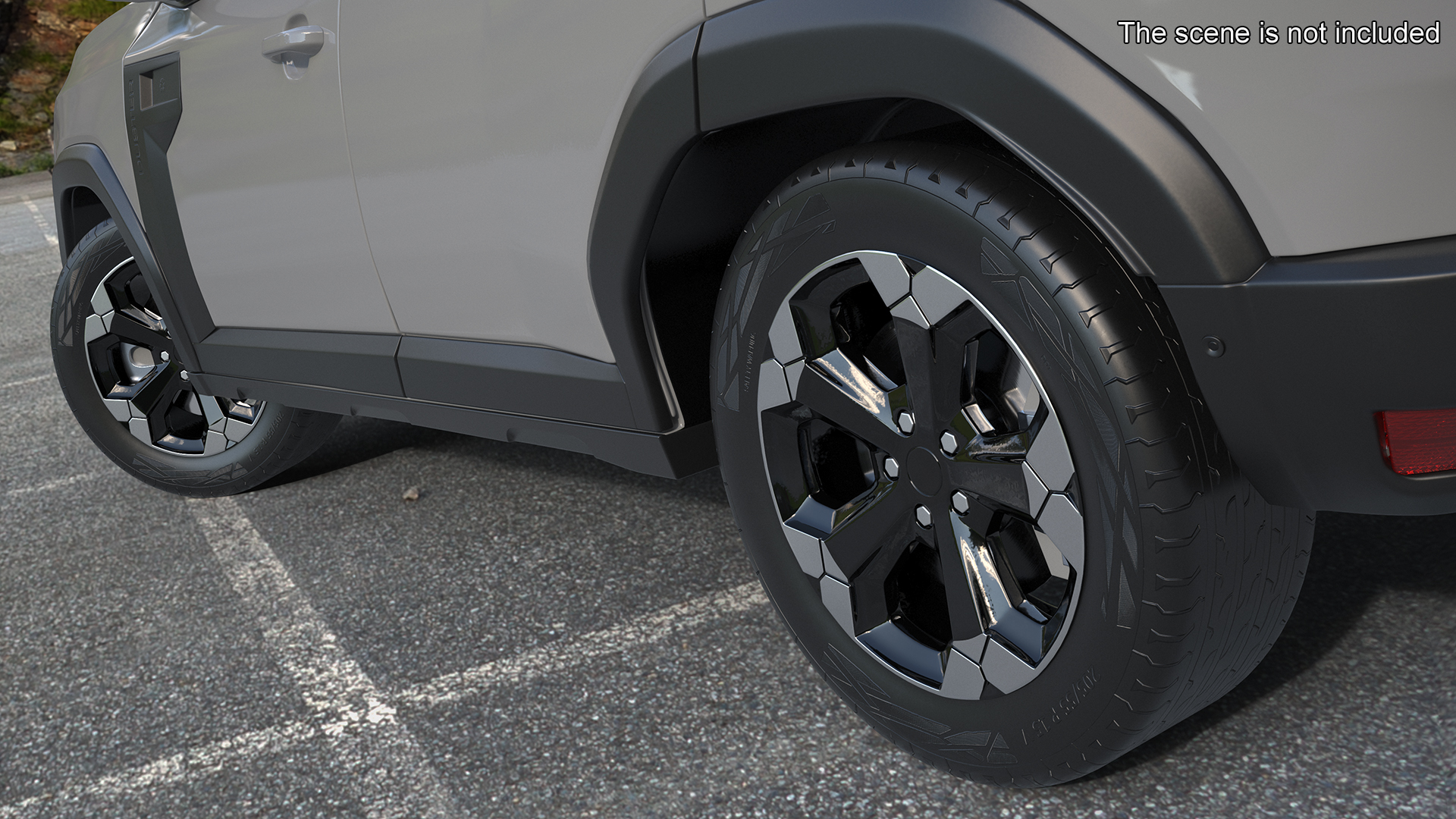 3D model Car Alloy Wheel with Tire