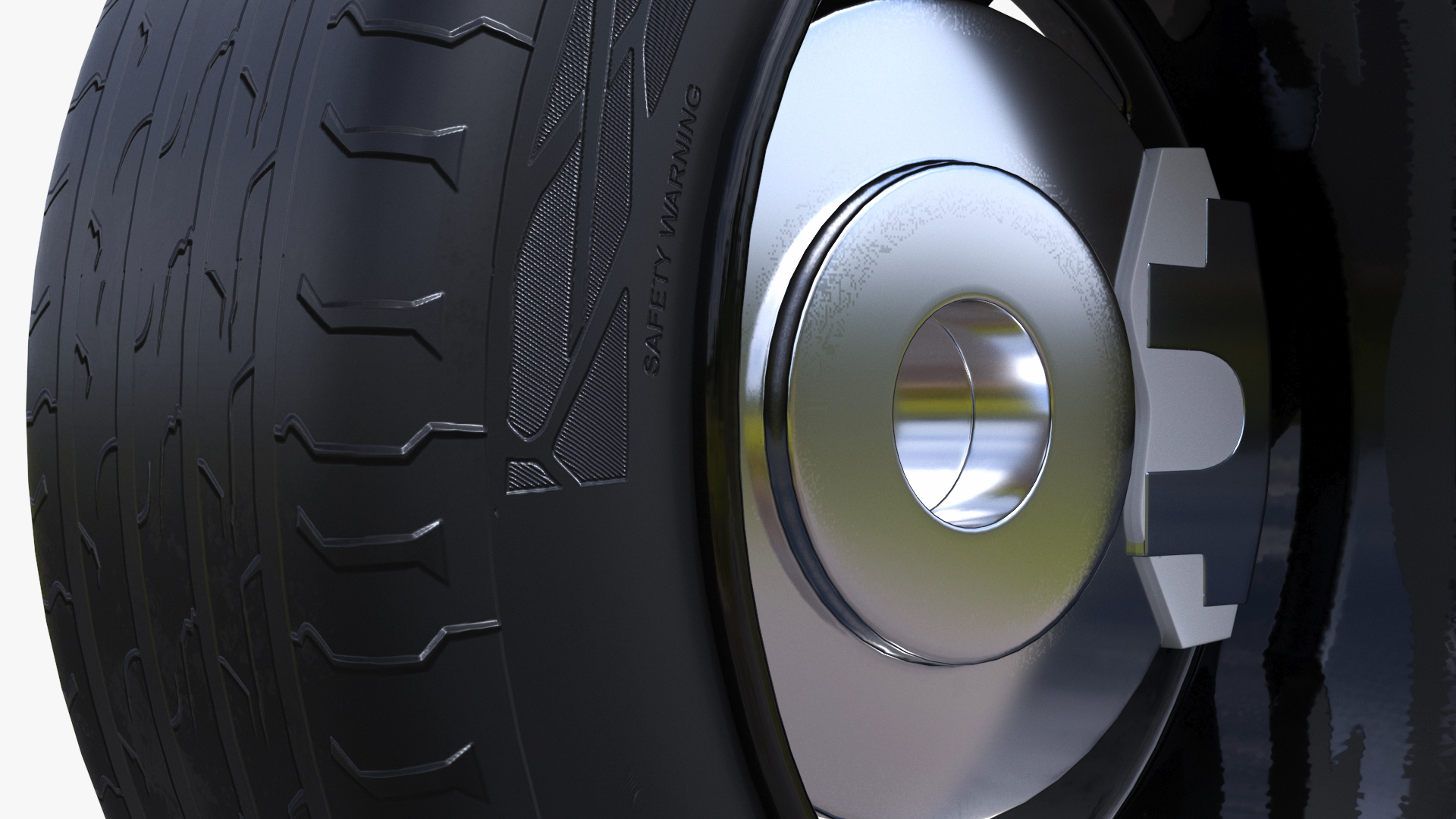 3D model Car Alloy Wheel with Tire