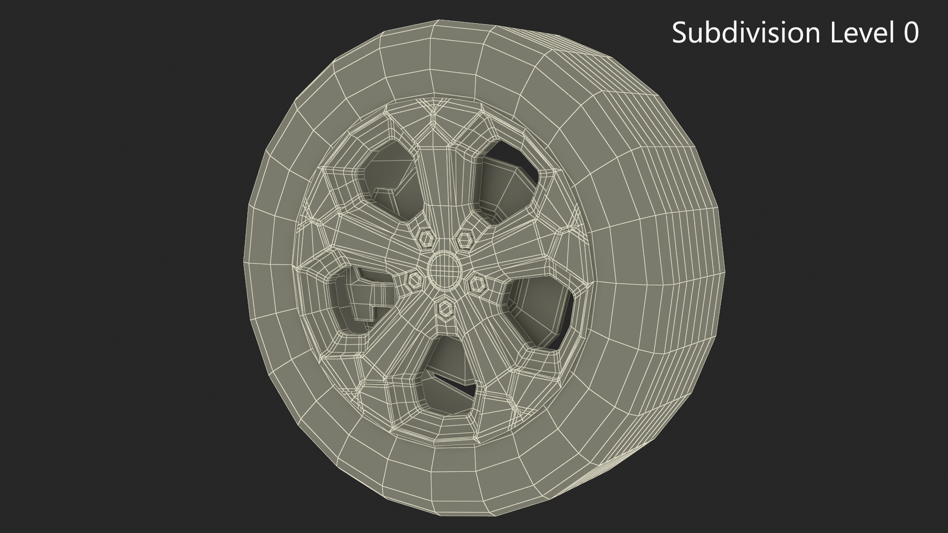 3D model Car Alloy Wheel with Tire