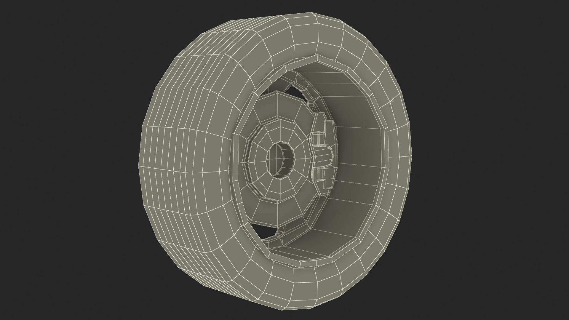 3D model Car Alloy Wheel with Tire