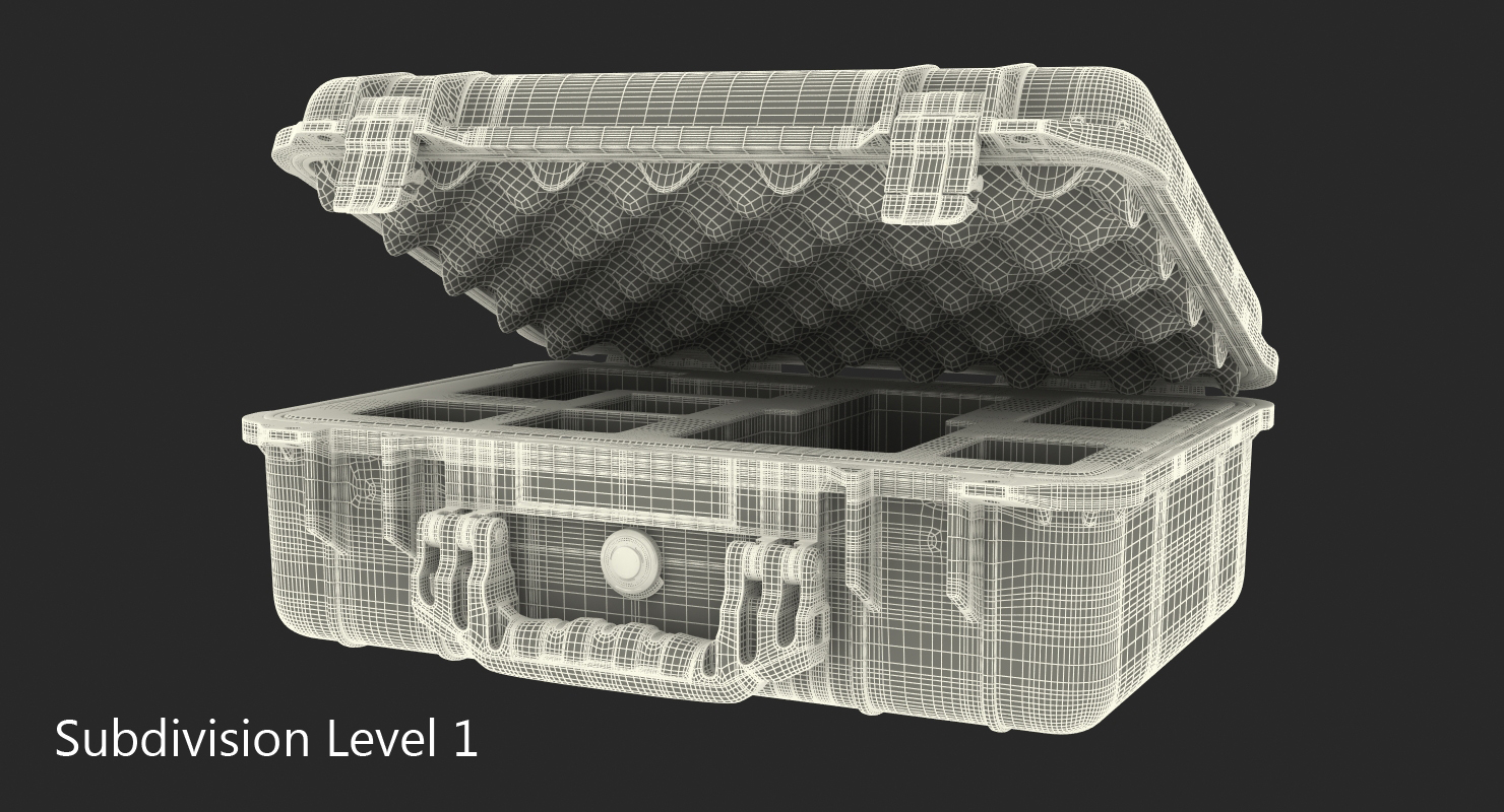 3D model Pelican Case Photo Foam Yellow