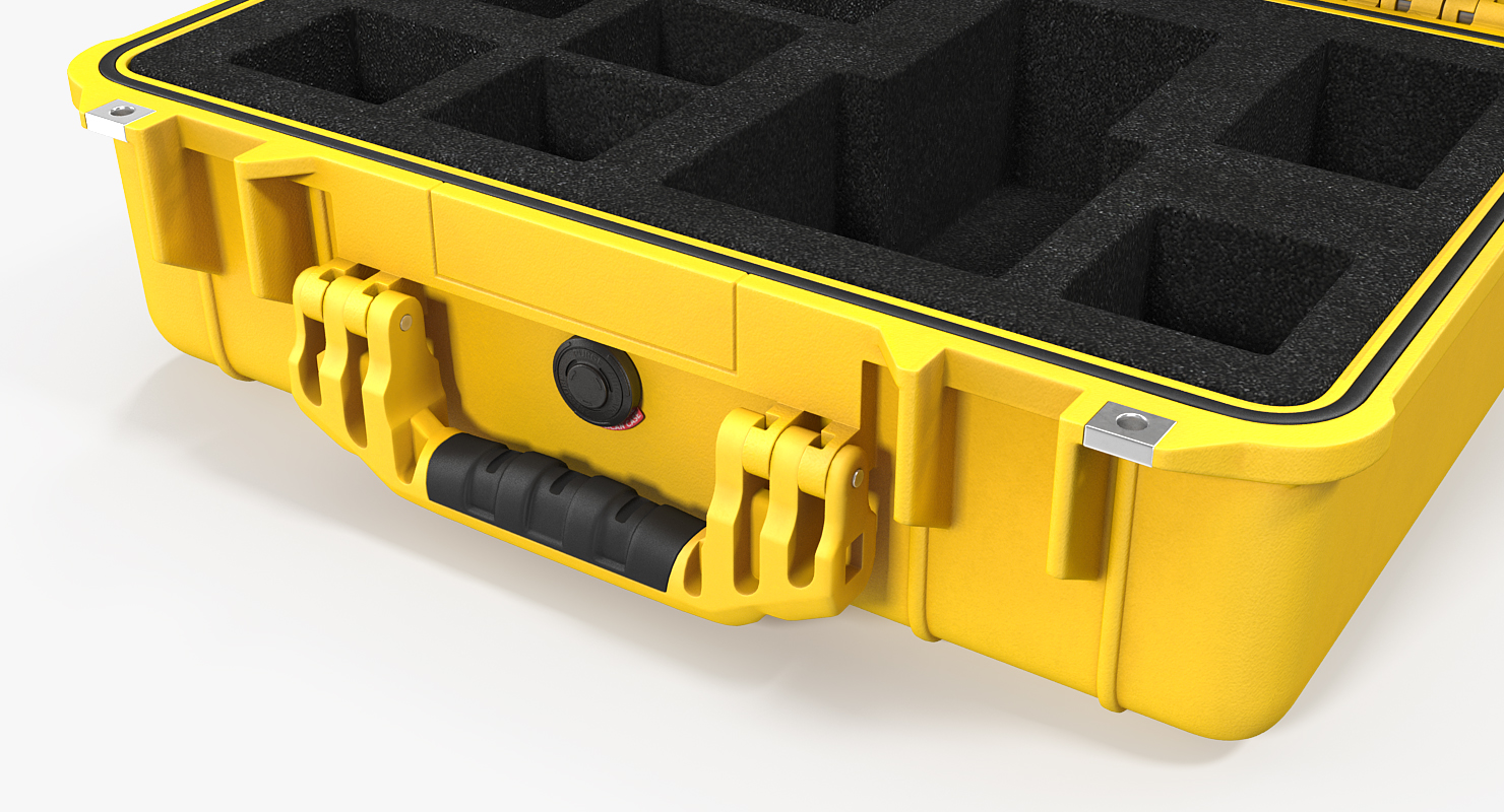3D model Pelican Case Photo Foam Yellow