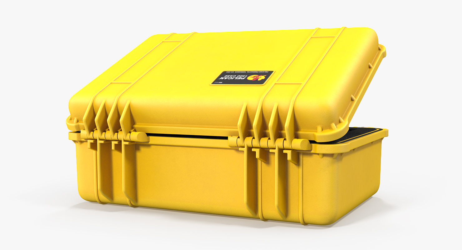 3D model Pelican Case Photo Foam Yellow