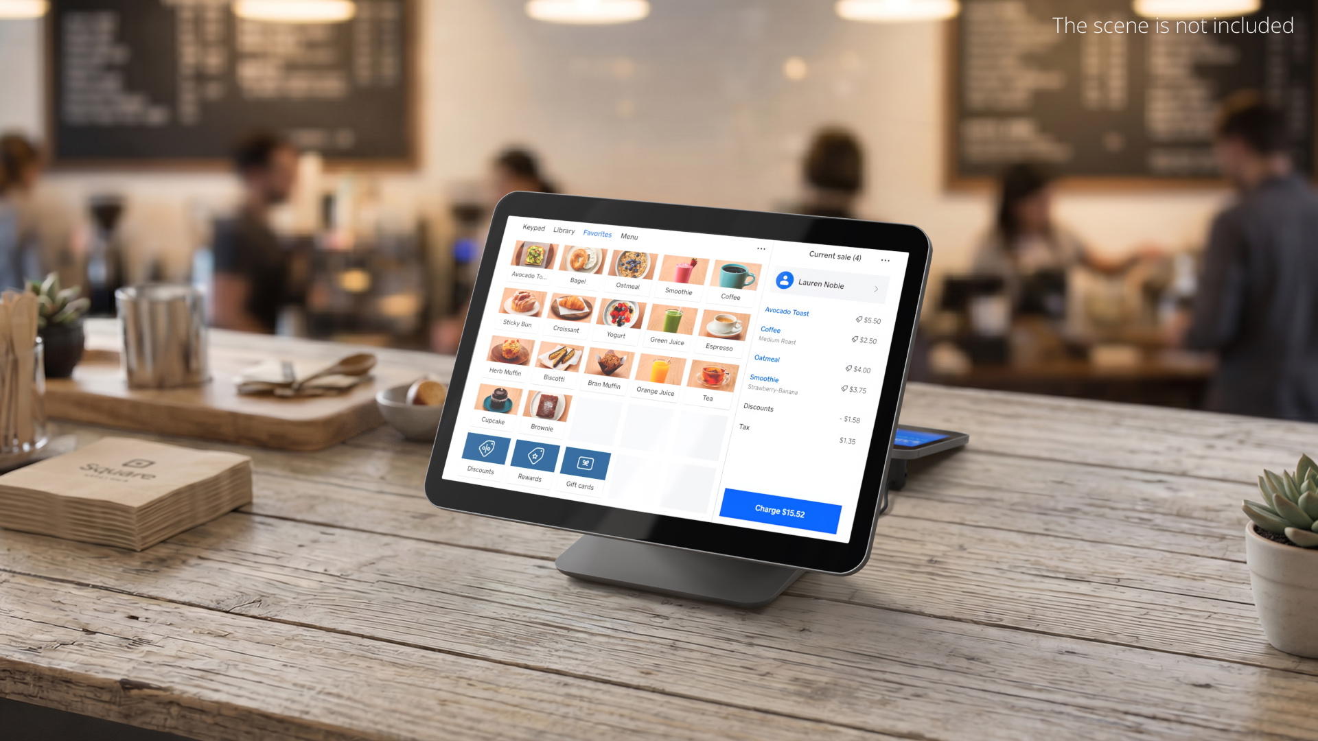 Square POS Terminal Display with Card Reader - view 3
