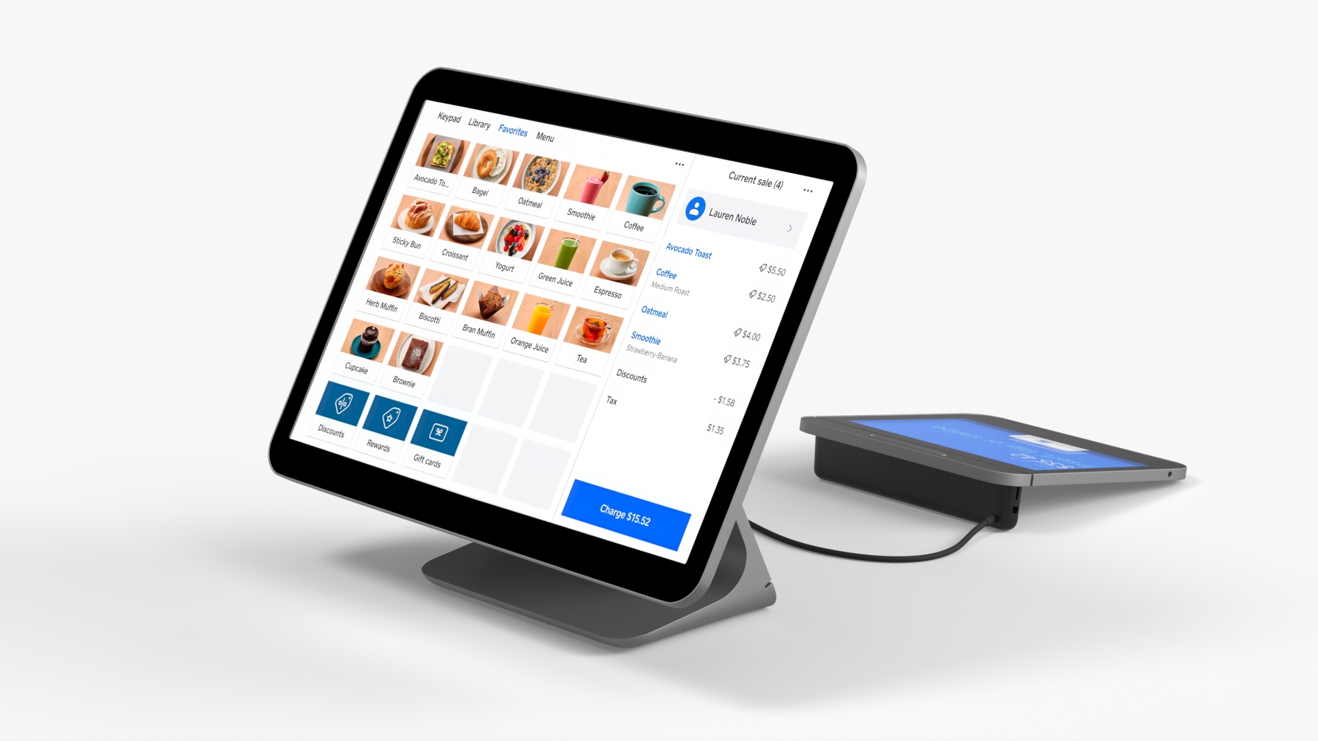 Square POS Terminal Display with Card Reader - view 2