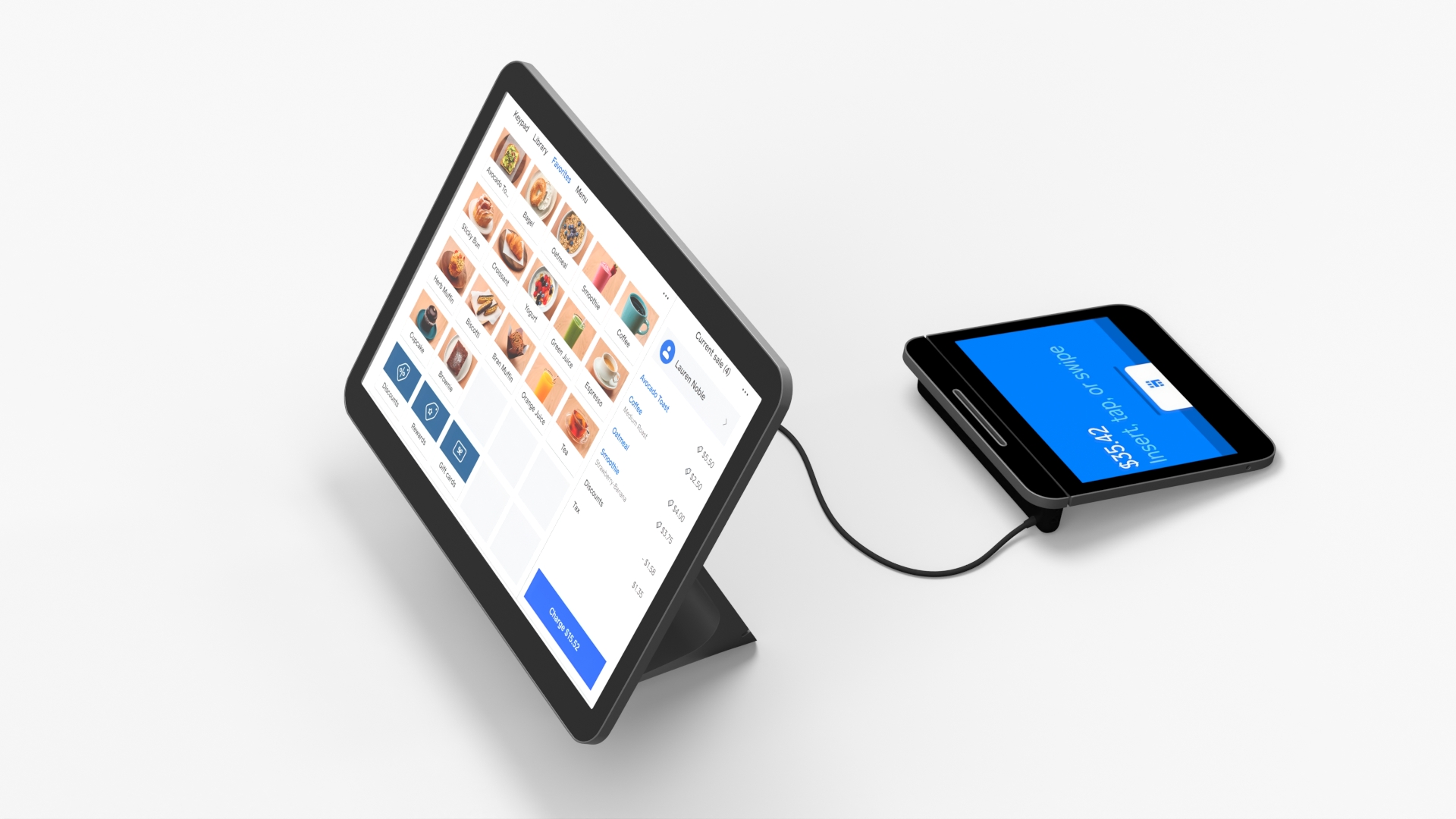 Square POS Terminal Display with Card Reader - view 6