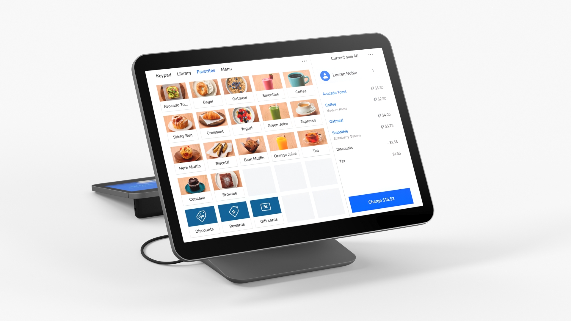 Square POS Terminal Display with Card Reader - view 4
