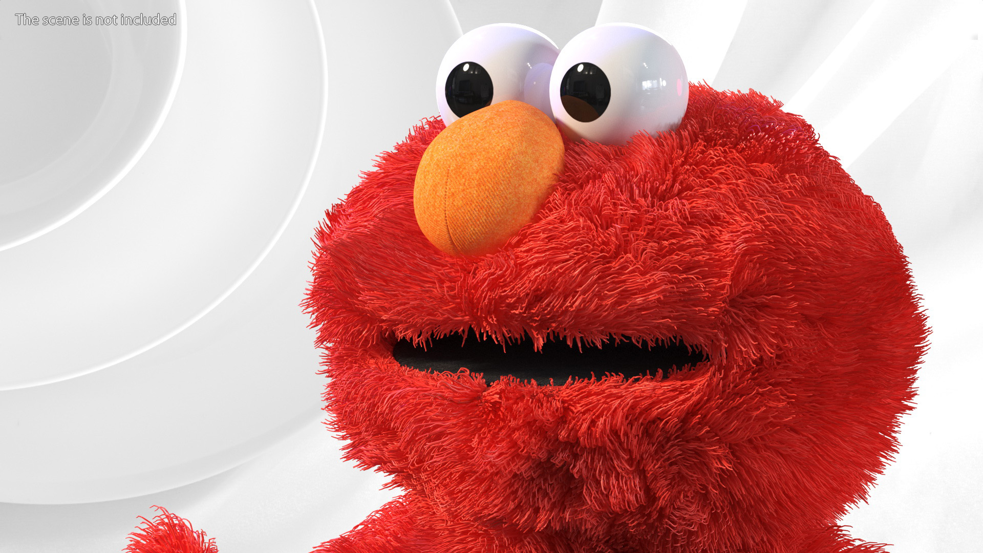 3D model Full Body Elmo Hand Puppet Fur