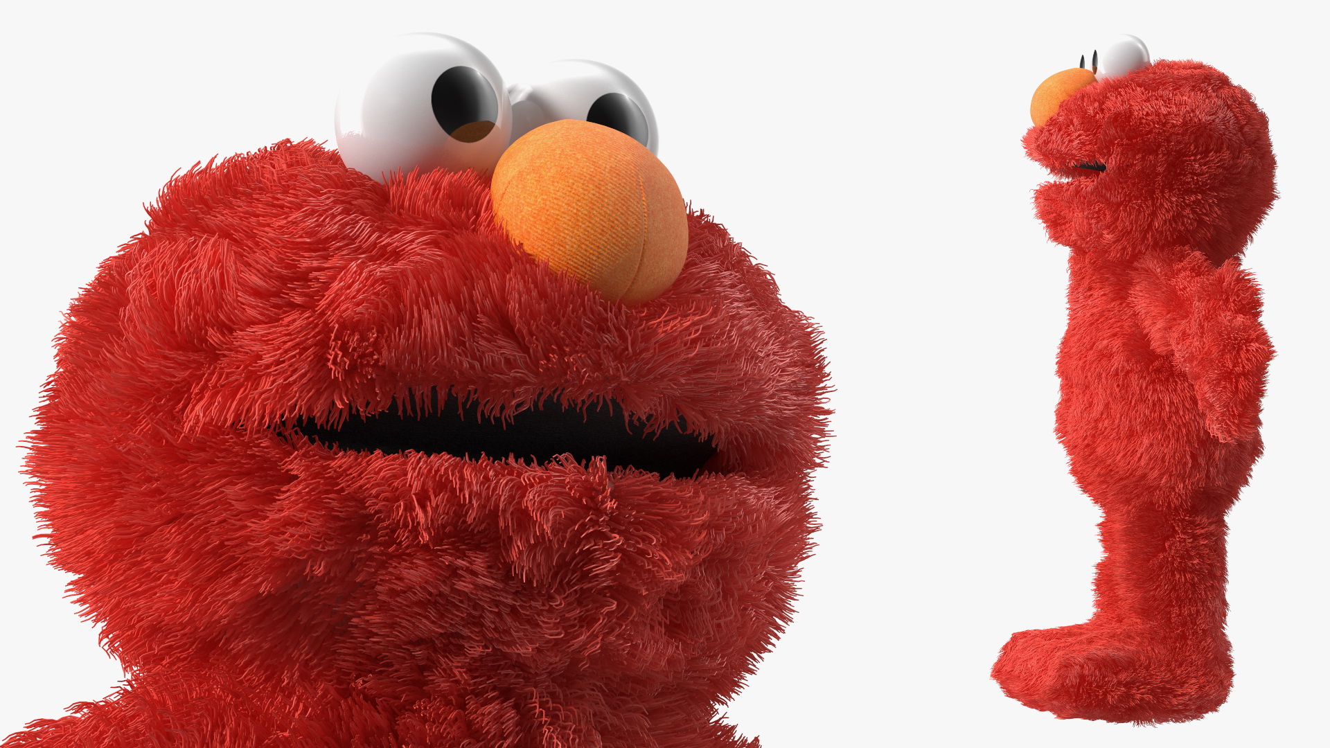 3D model Full Body Elmo Hand Puppet Fur