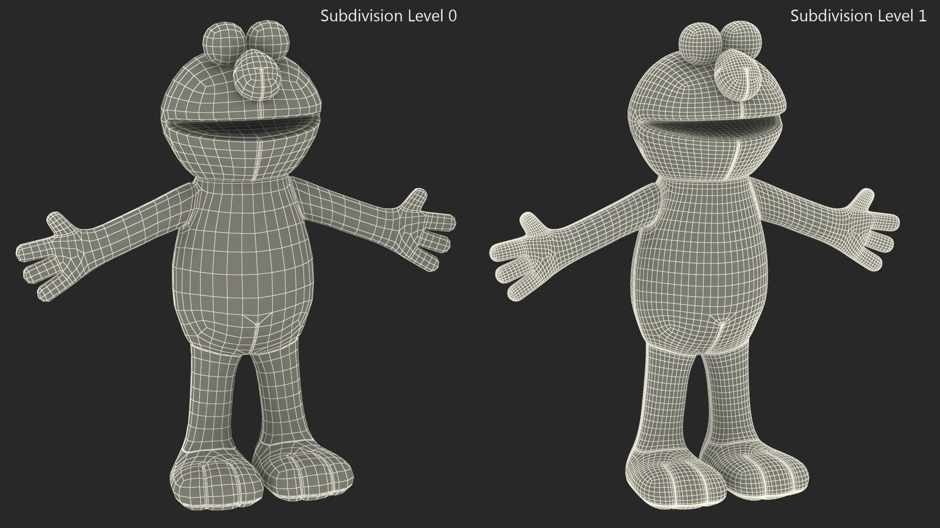 3D model Full Body Elmo Hand Puppet Fur