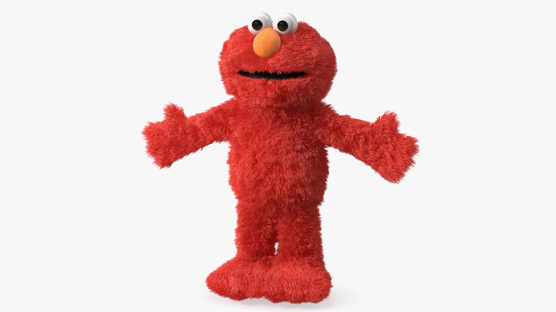 3D model Full Body Elmo Hand Puppet Fur