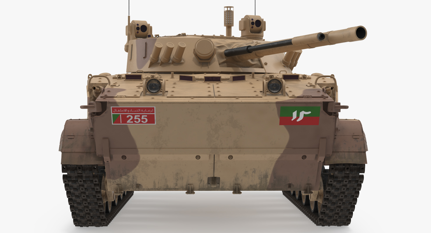 3D model Light Tank BMP 3 Desert Rigged