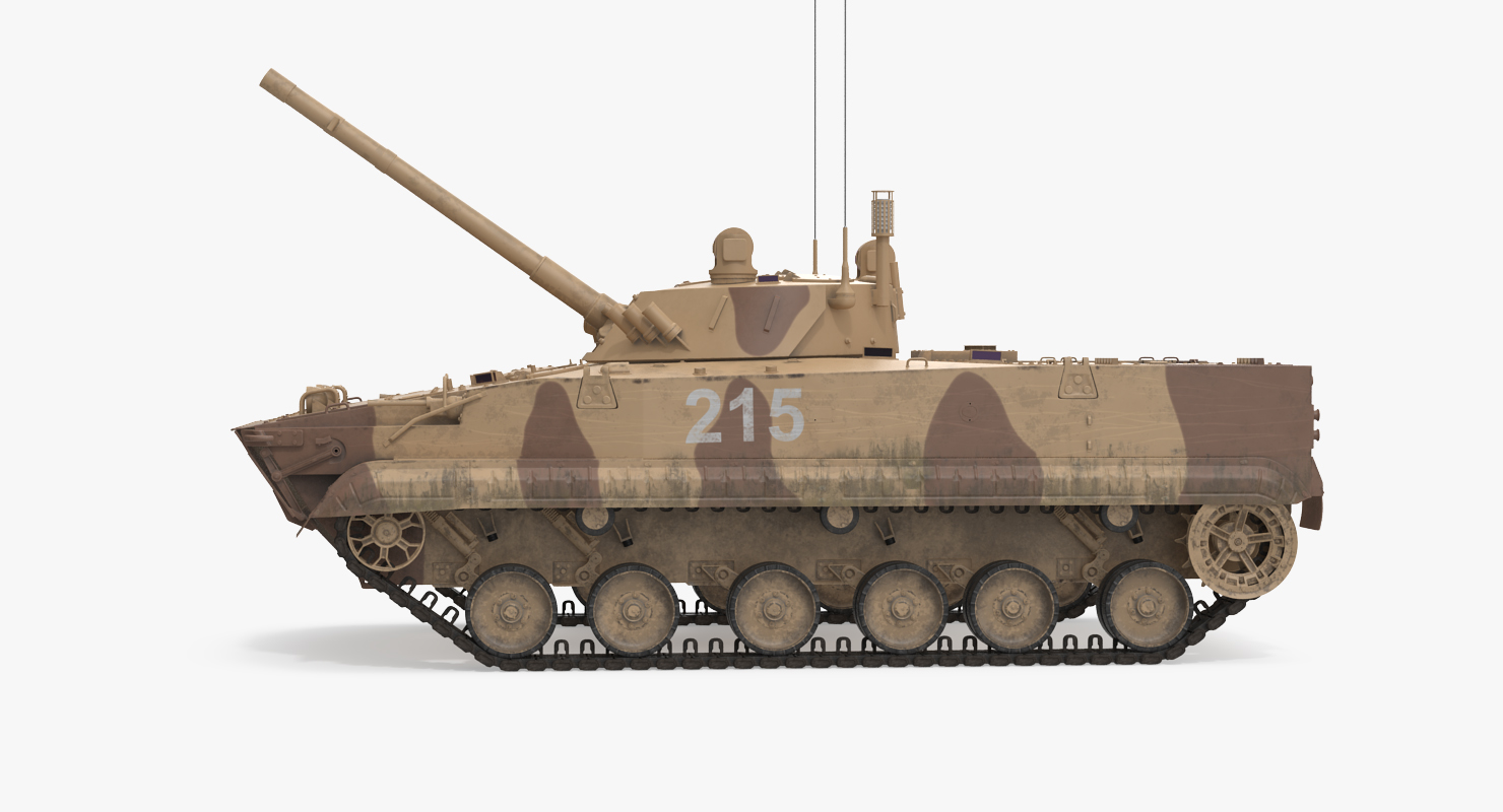 3D model Light Tank BMP 3 Desert Rigged