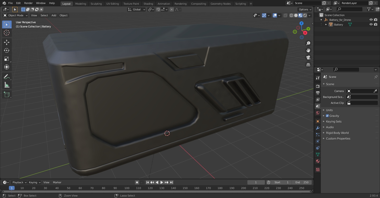 Battery for Drone 3D