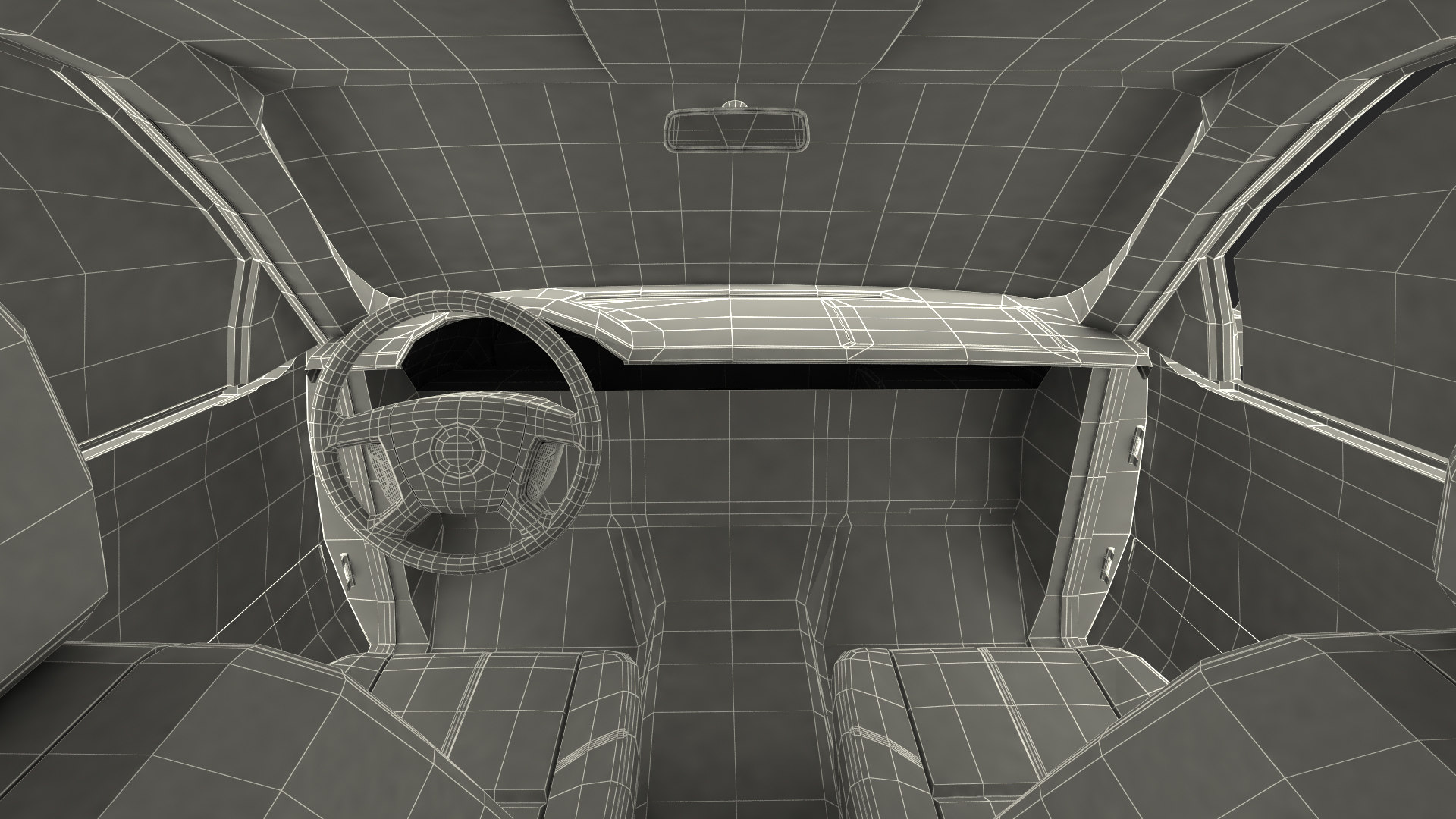 SUV Pickup Simple Interior Generic 3D model