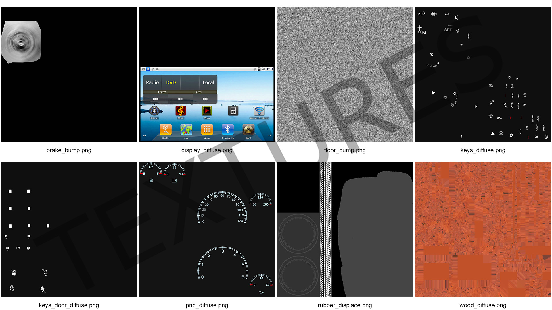SUV Pickup Simple Interior Generic 3D model