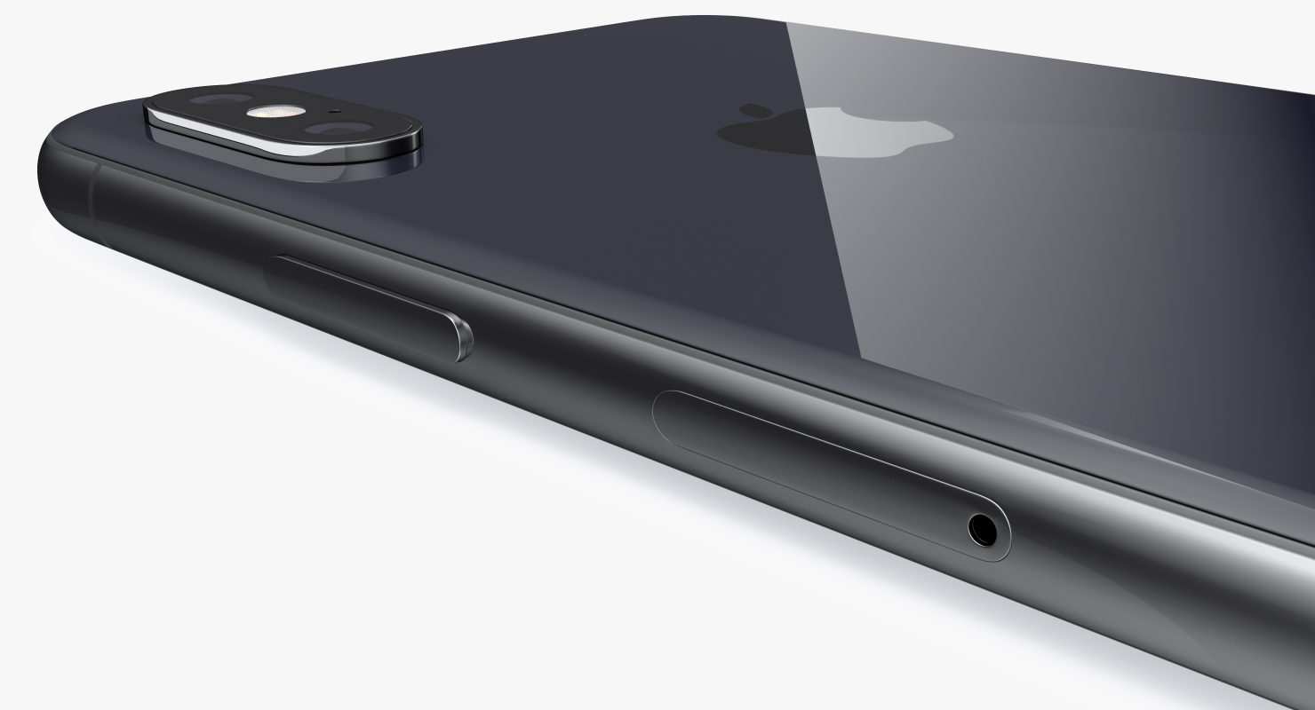 Space Grey iPhone XS Max 3D model