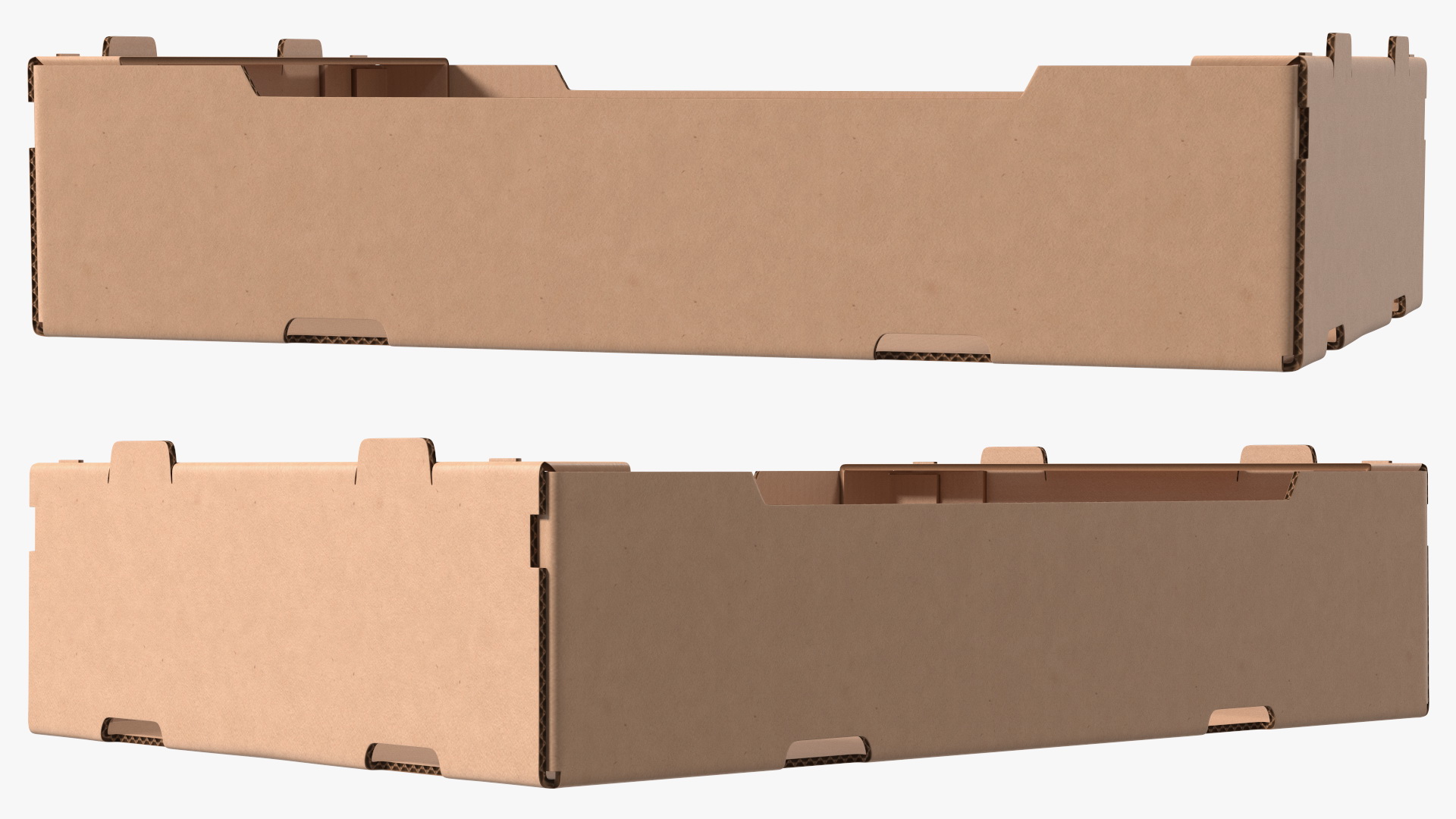3D Stackable Corrugated Cardboard Fruit Tray