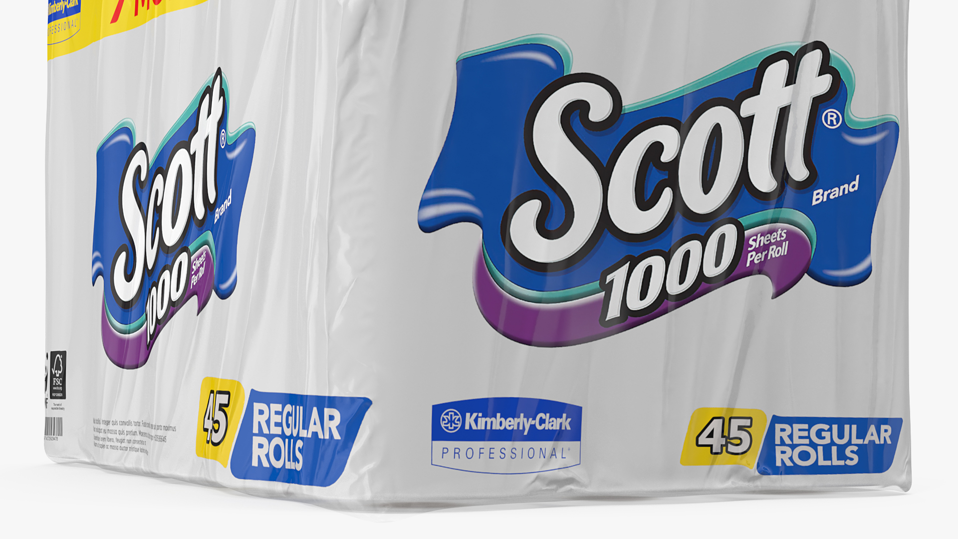 Scott Limited Edition Bath Tissue 45 Rolls 3D