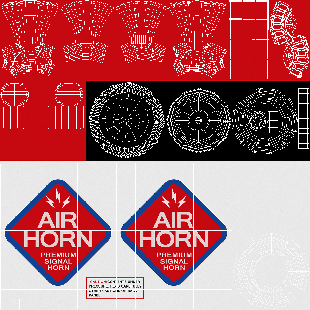 Signal Sports Air Horn 3D