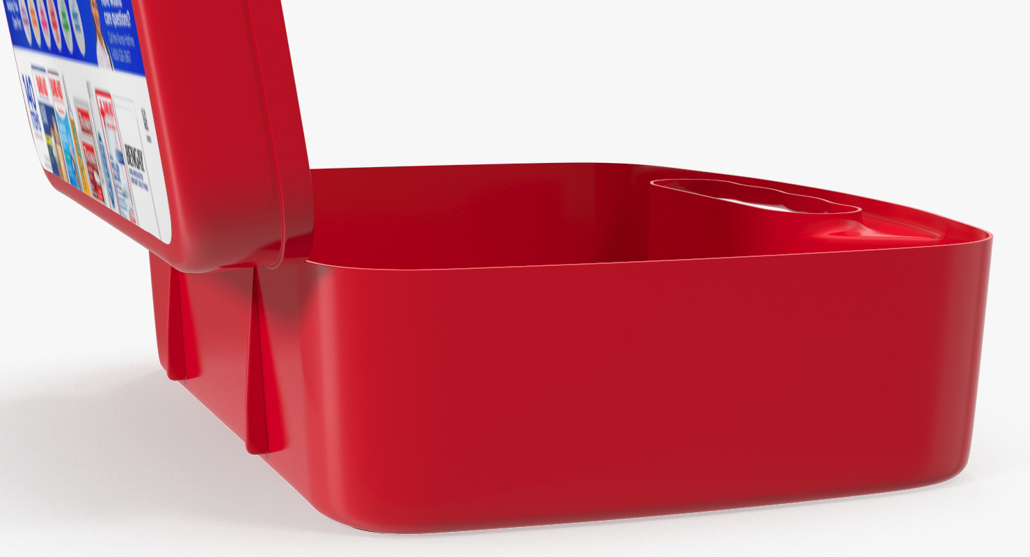 3D Open Empty First Aid Kit Bag model