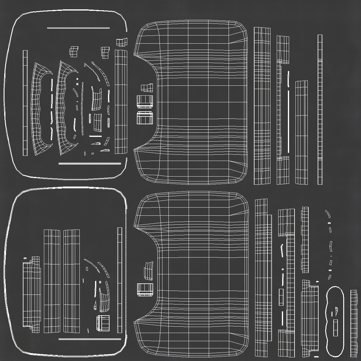 3D Open Empty First Aid Kit Bag model