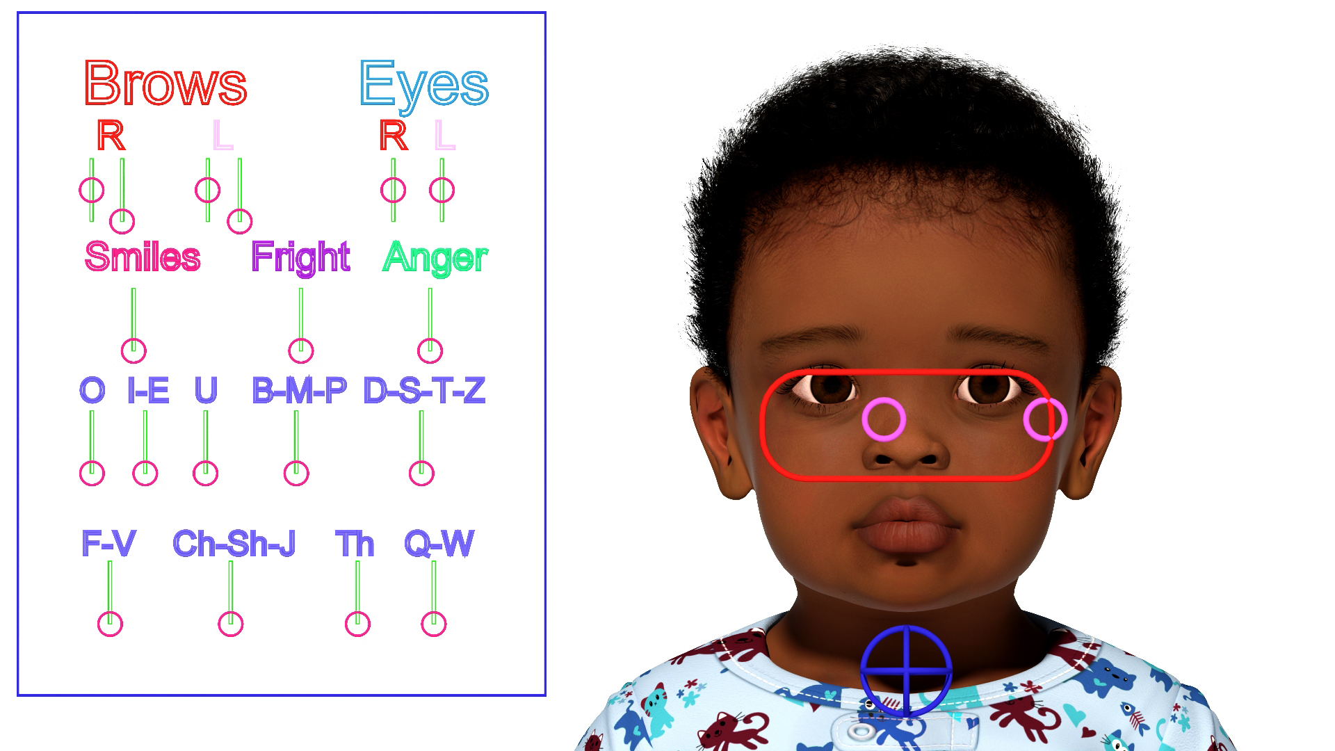 Little Dark Skinned Boy in Full Bodysuit Rigged 3D