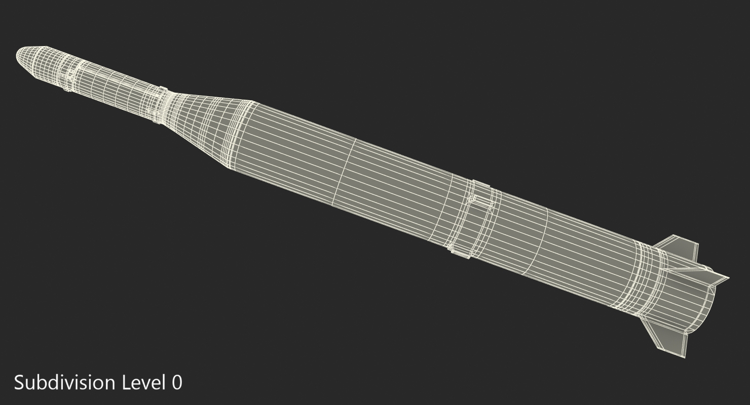 Two Stage Ballistic Missile Taepodong 2 3D model