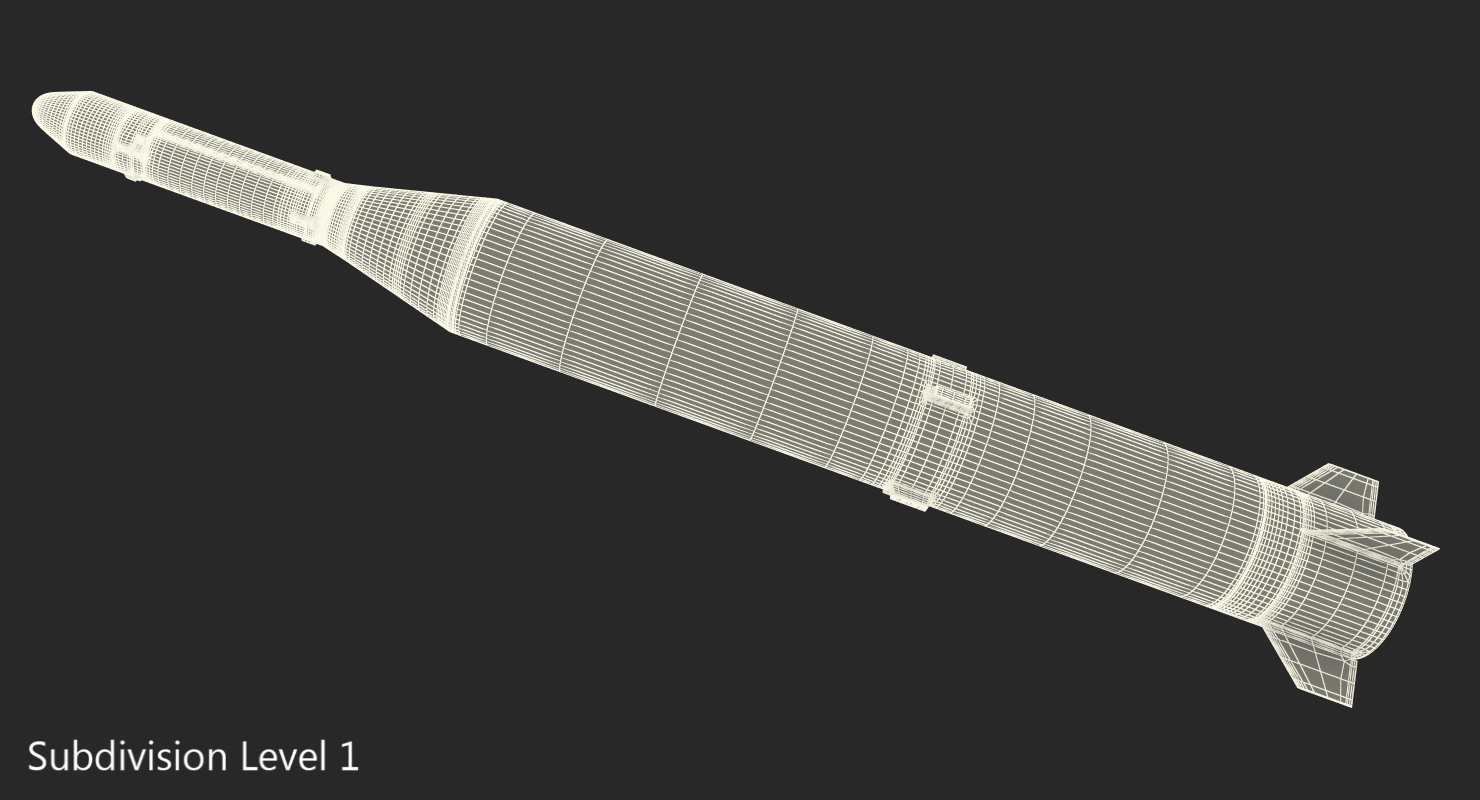 Two Stage Ballistic Missile Taepodong 2 3D model